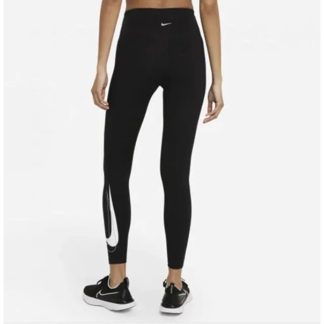 Nike Dri-Fit Swoosh Women Running Tight Black/White