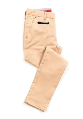 One Varones Boys Tan Slim Fit Chinos