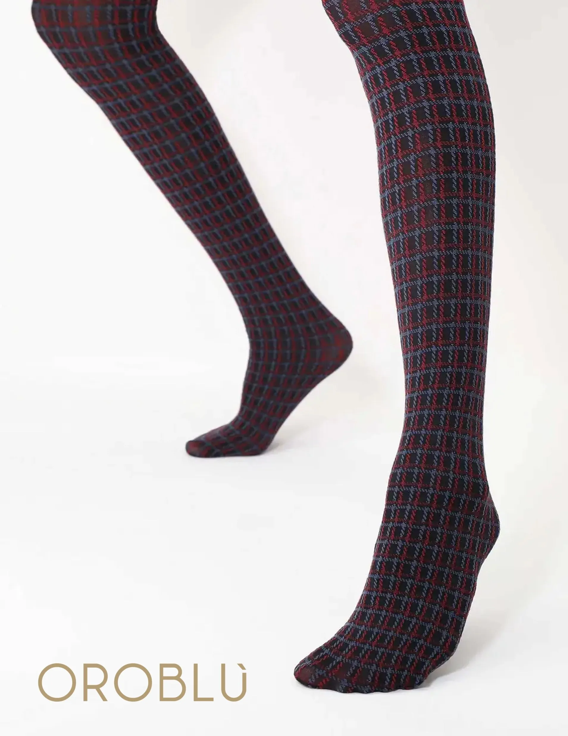 Oroblu Clearance I Love First Class Tights Check Colour