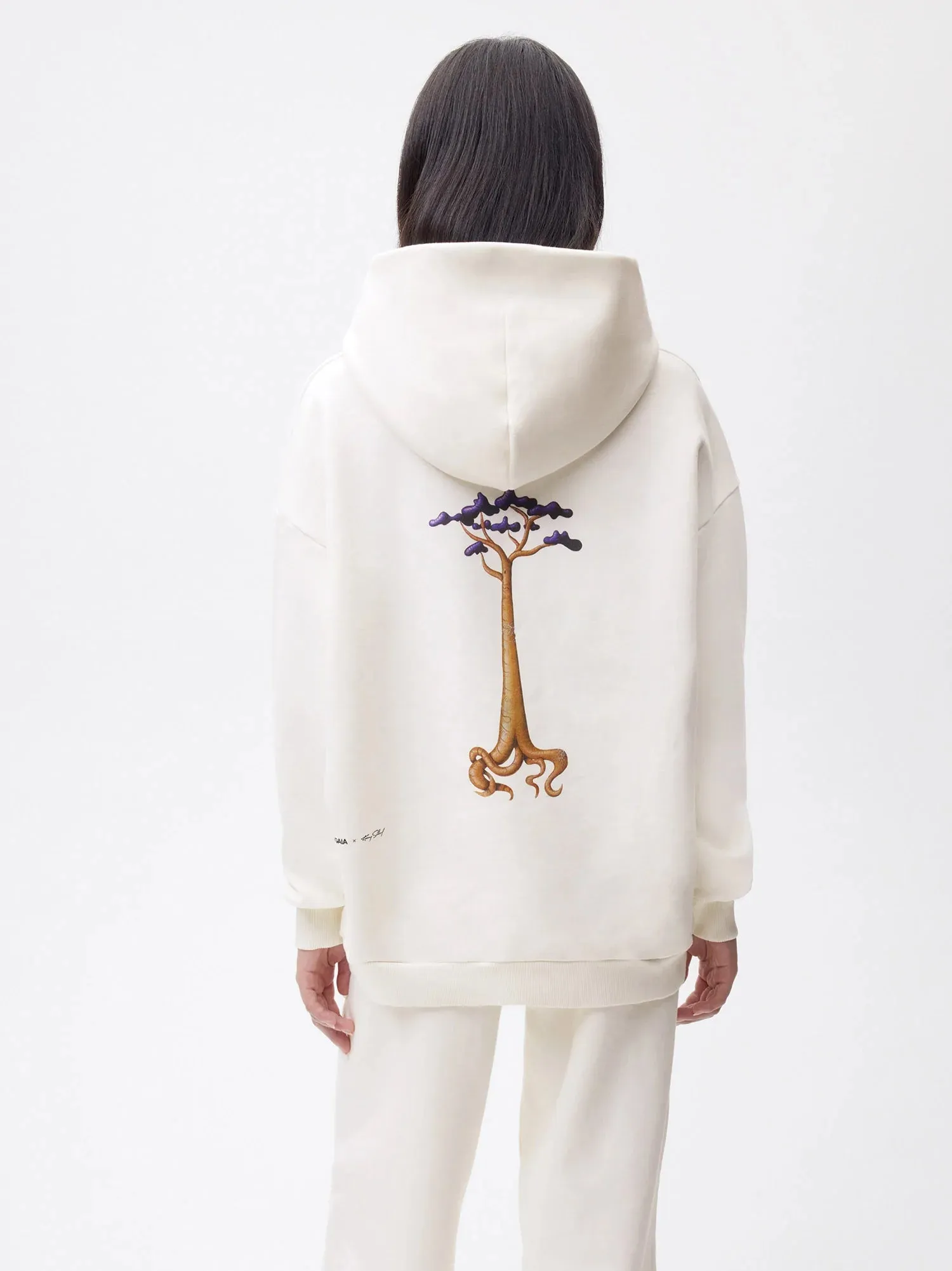 PANGAIA x Kenny Scharf Signature Hoodie—off-white