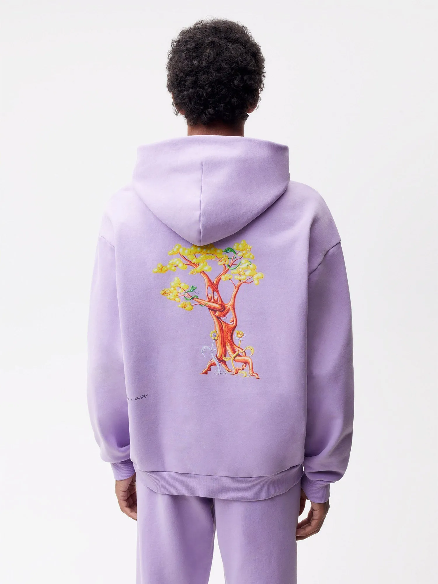 PANGAIA x Kenny Scharf Signature Hoodie—orchid purple