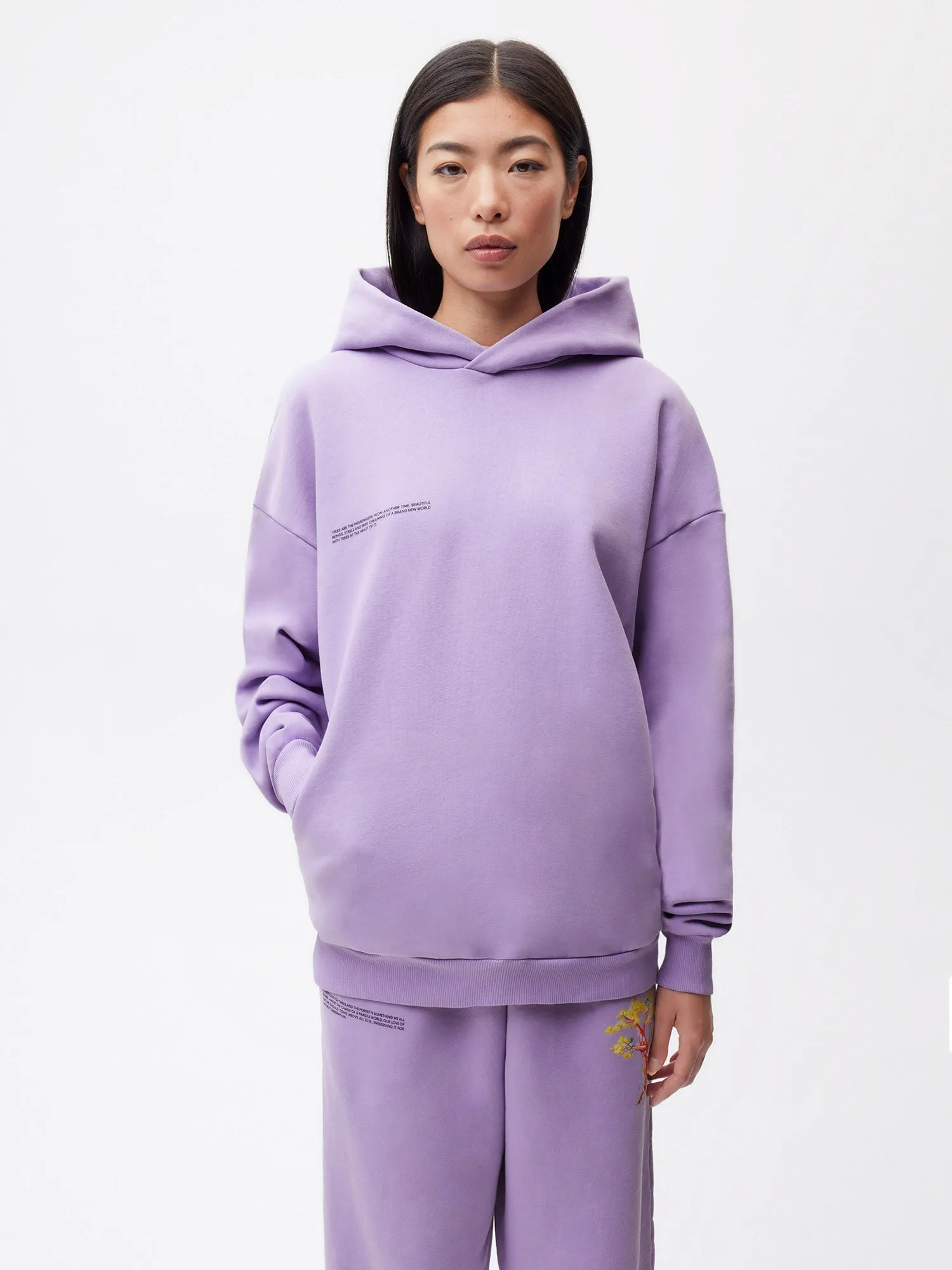 PANGAIA x Kenny Scharf Signature Hoodie—orchid purple