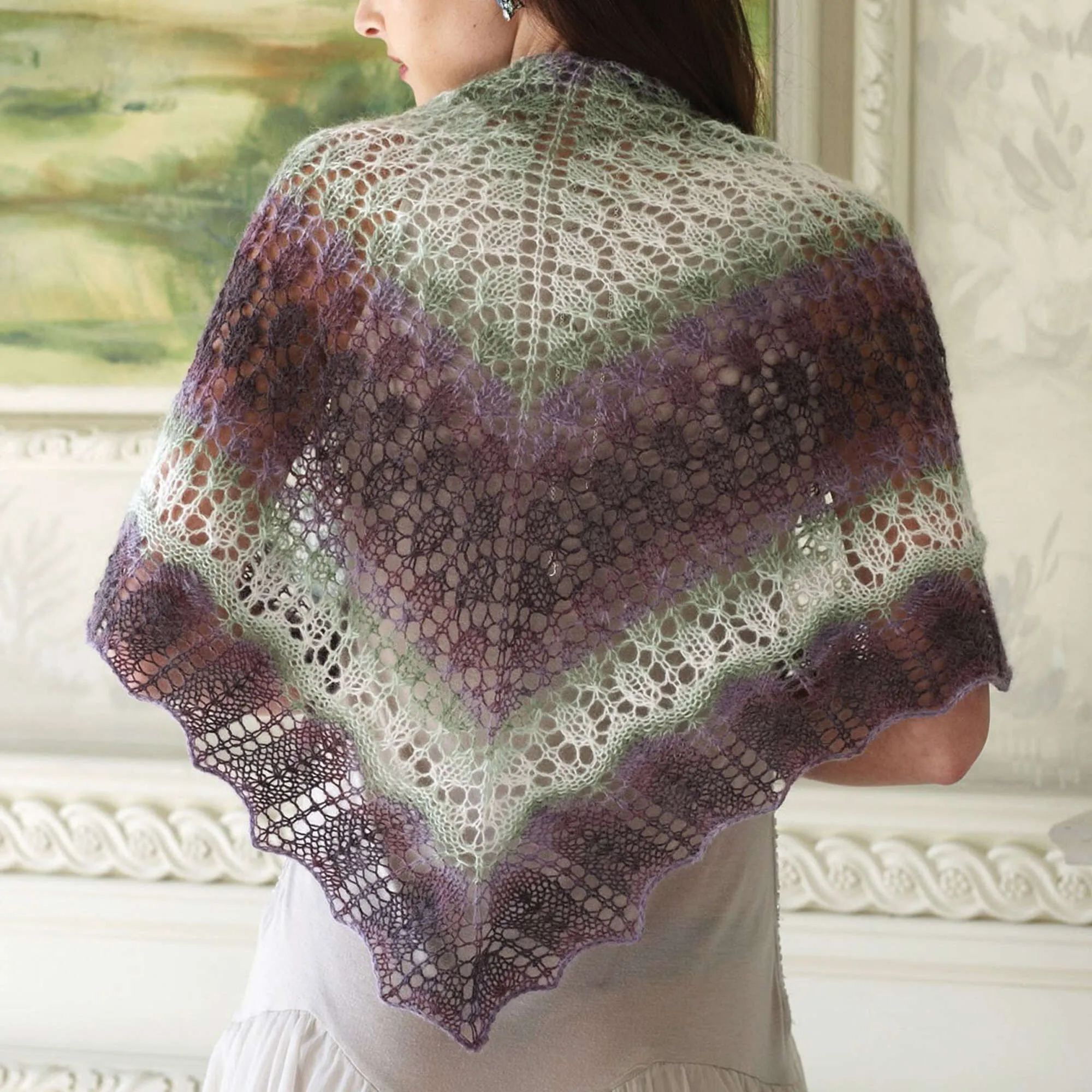 Patons Knit Pretty Triangle Shawl