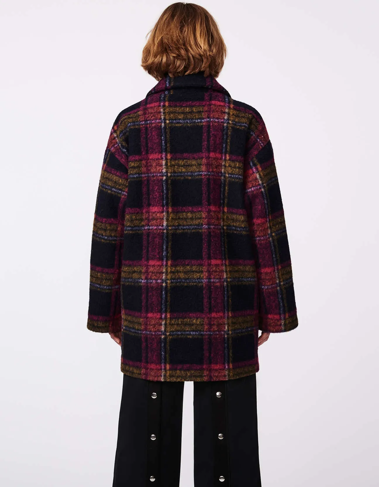 PLAID PAIRINGS WOOL COAT