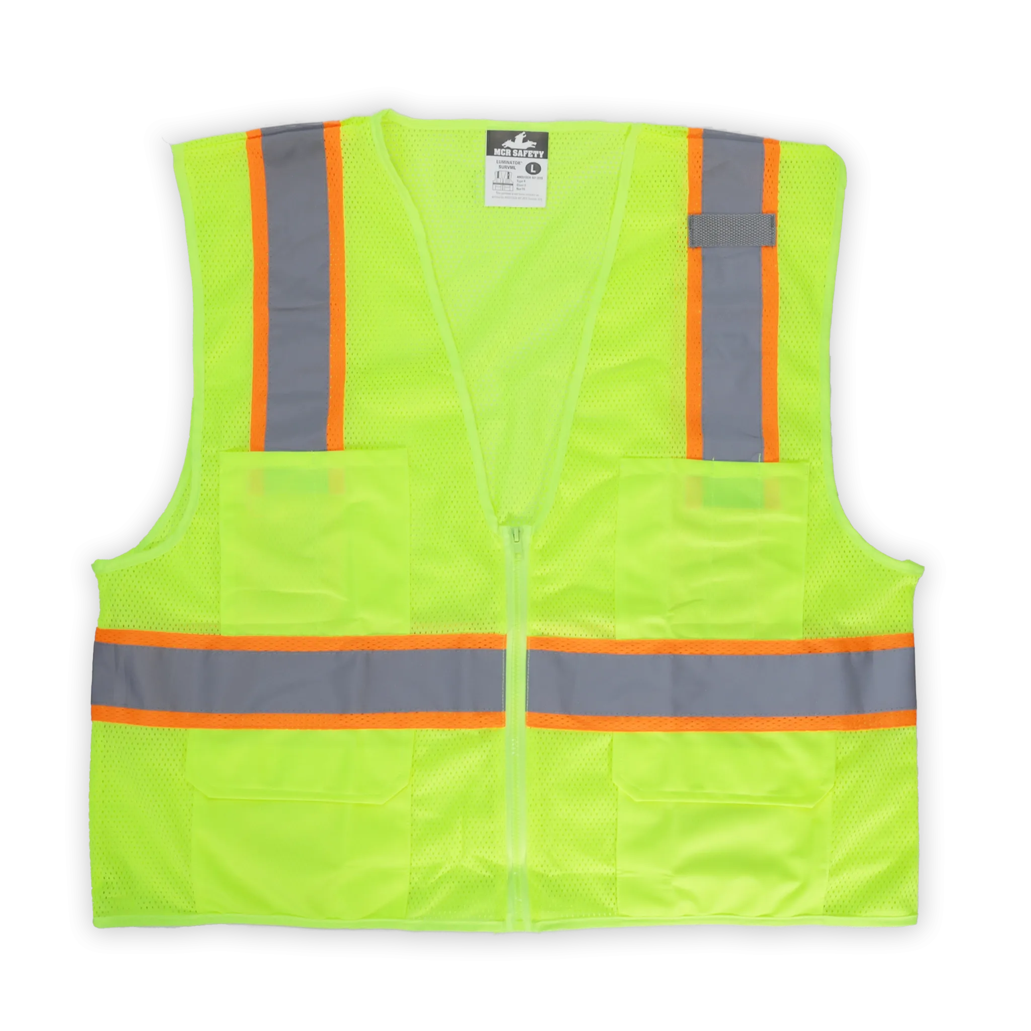 Premium Yellow Safety Vest With Zipper (1/ea)