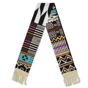 Printed Mud Cloth Pattern Scarf