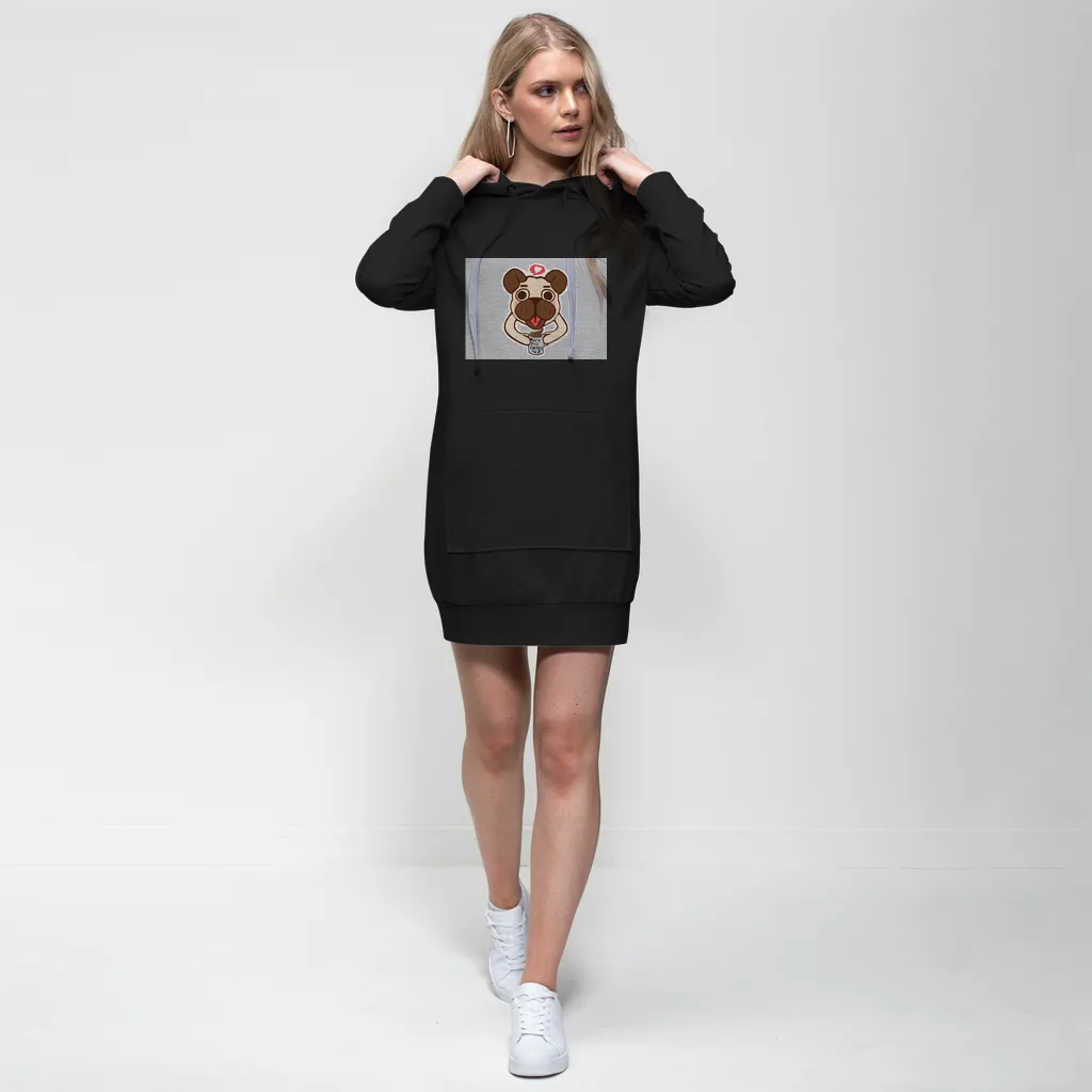 Pug Premium Adult Hoodie Dress