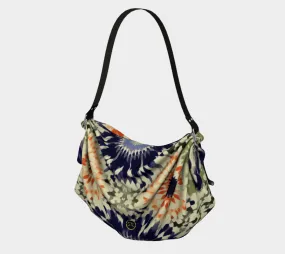 Purple Abstract Starburst Hobo Scarf Bag