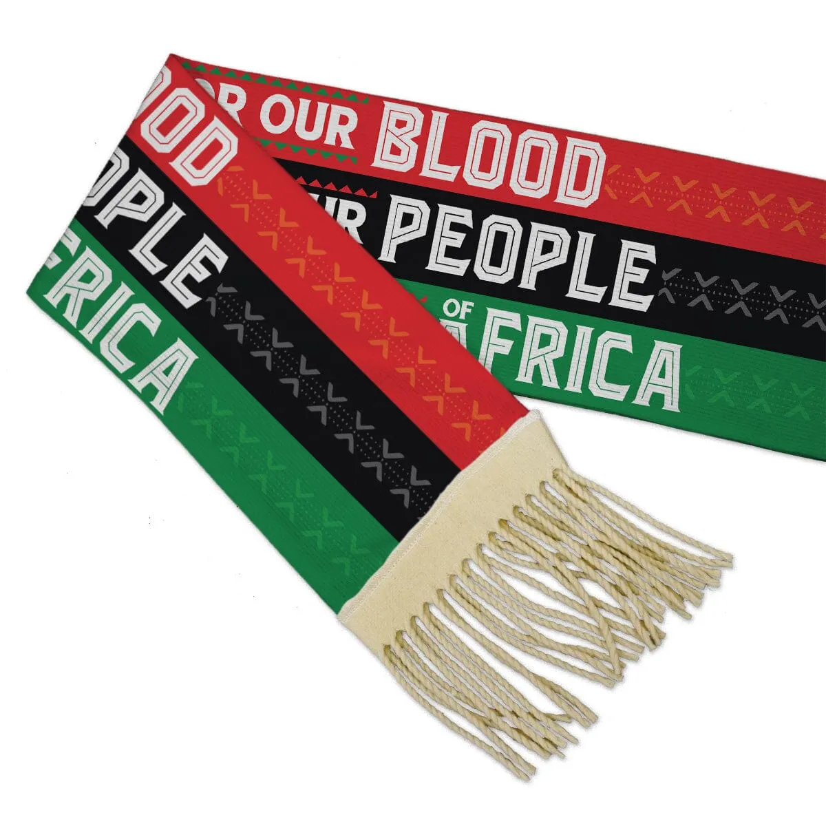 Red Black Green - Blood People Land Scarf