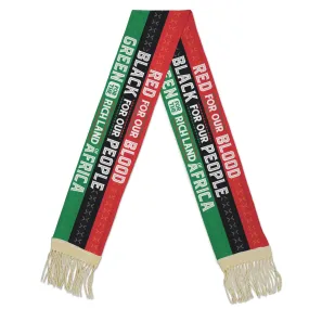 Red Black Green - Blood People Land Scarf