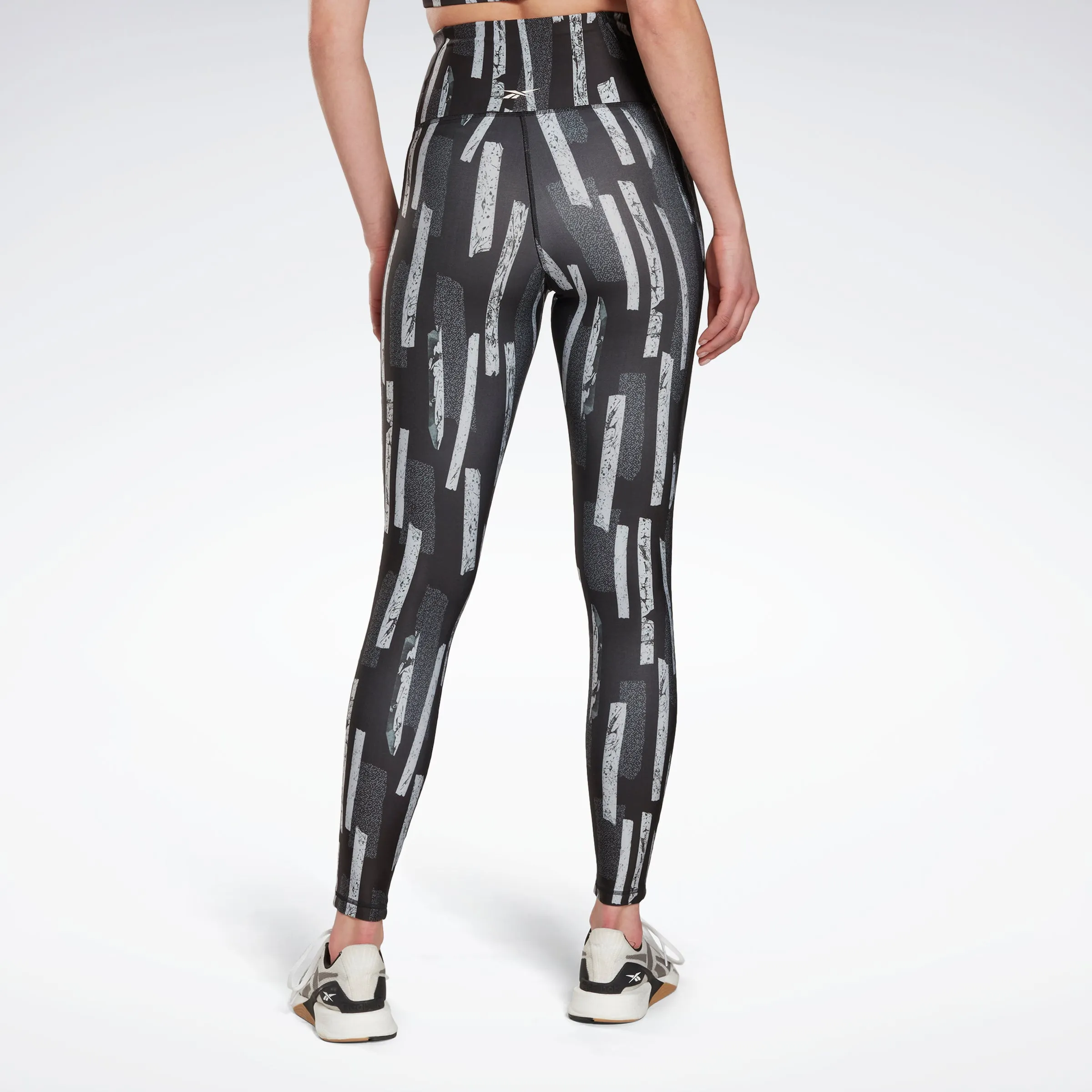 Reebok Apparel Women Myt Allover Print Leggings Nghblk