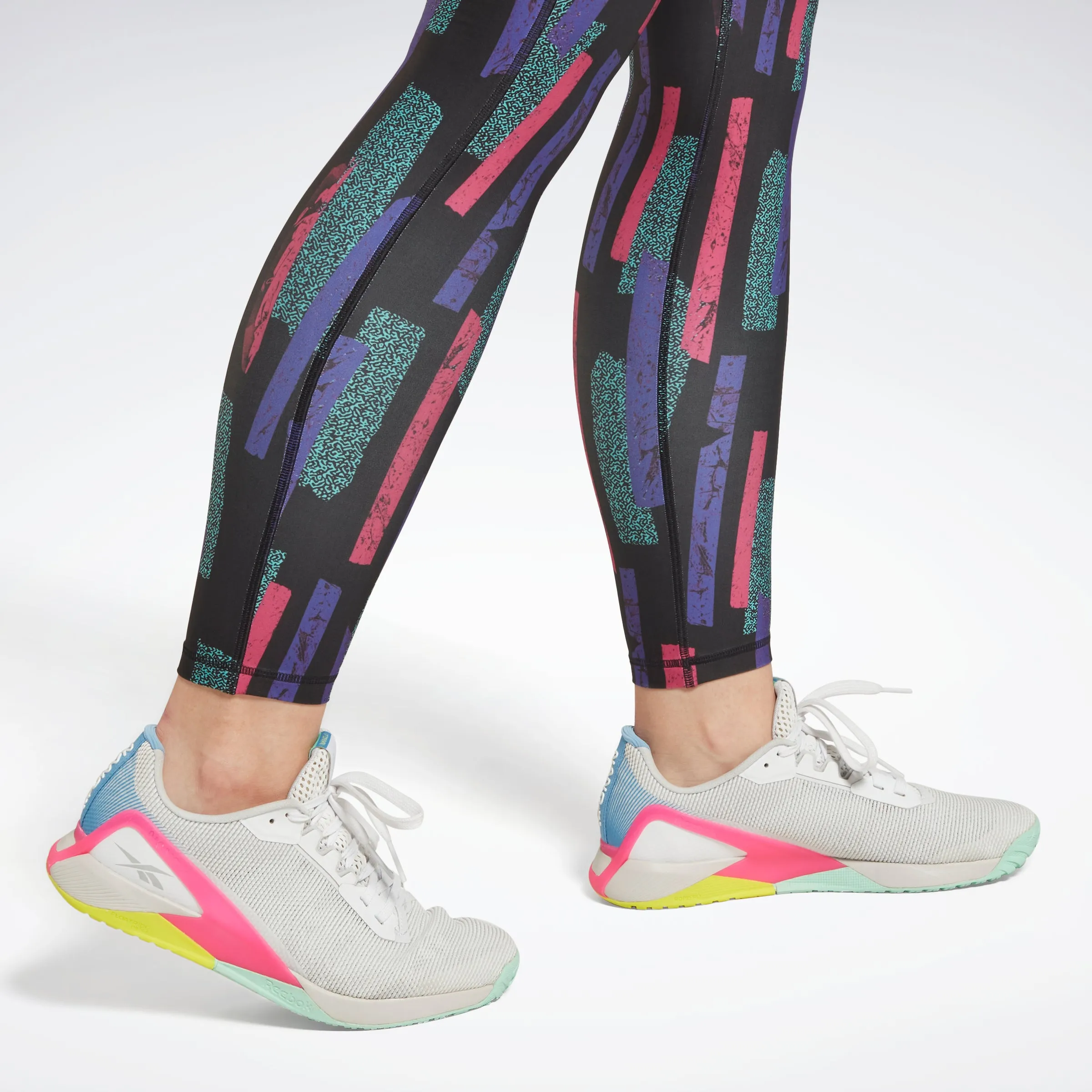 Reebok Apparel Women Myt Allover Print Leggings Seprpi