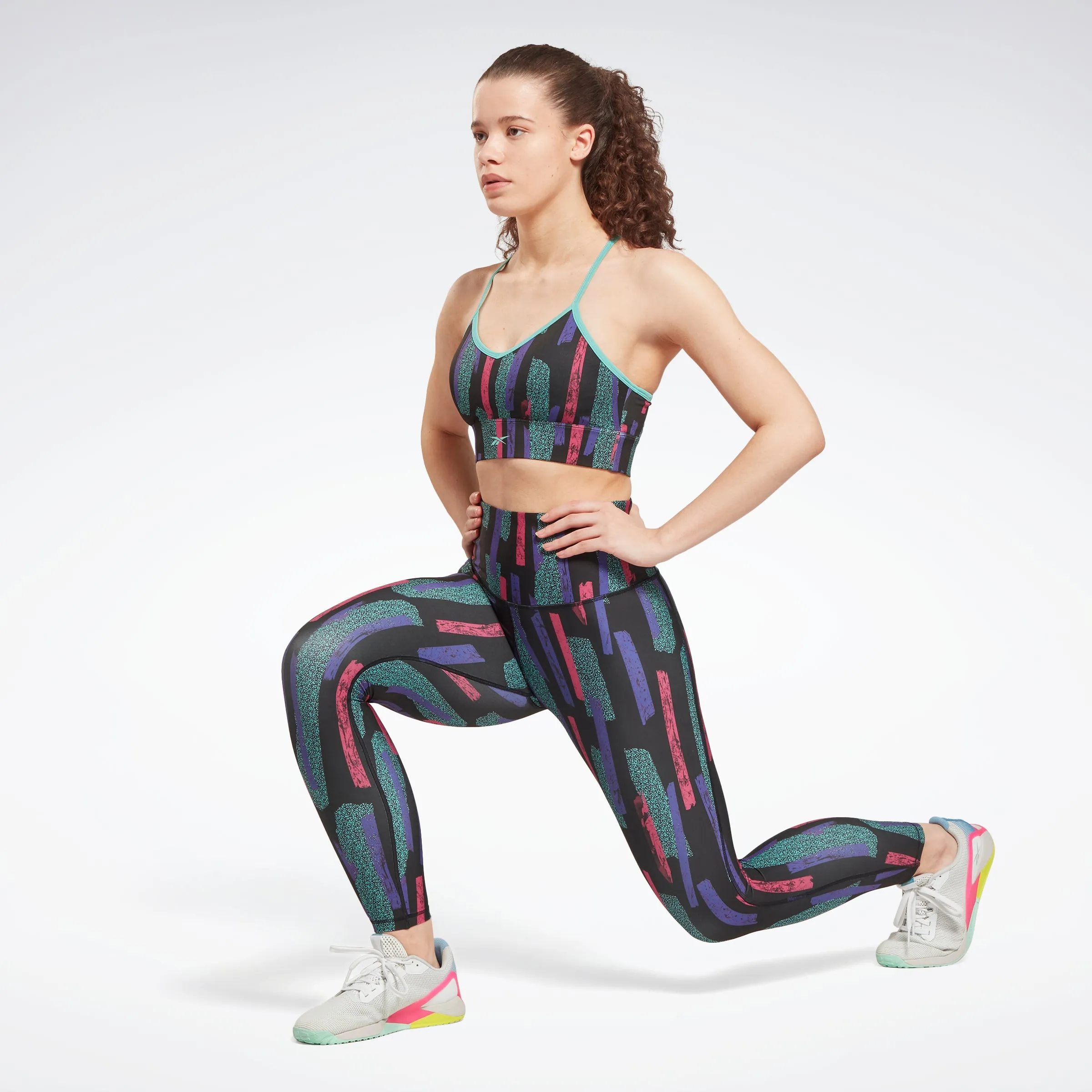 Reebok Apparel Women Myt Allover Print Leggings Seprpi