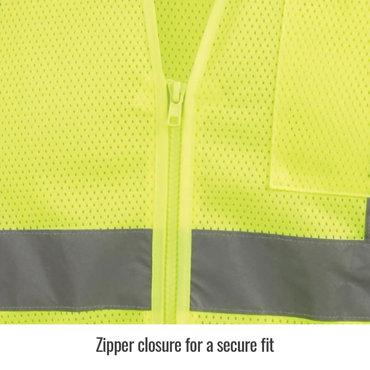 Revco VS2020-LM Lime ANSI Class 2 Standard Polyester Hi-Vis Safety Vest (1 Vest)