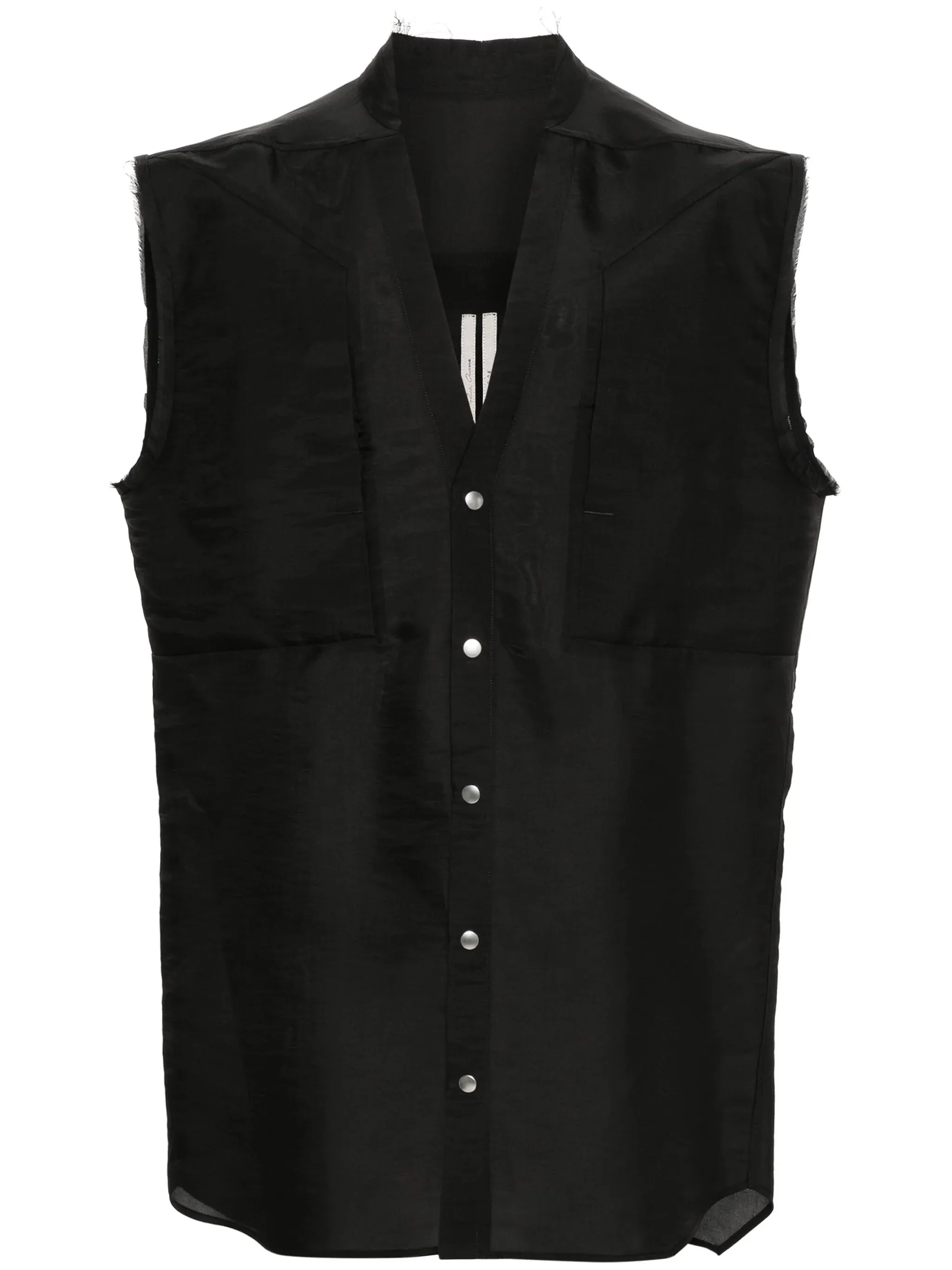 RICK OWENS RAW CUT-DETAILING VEST