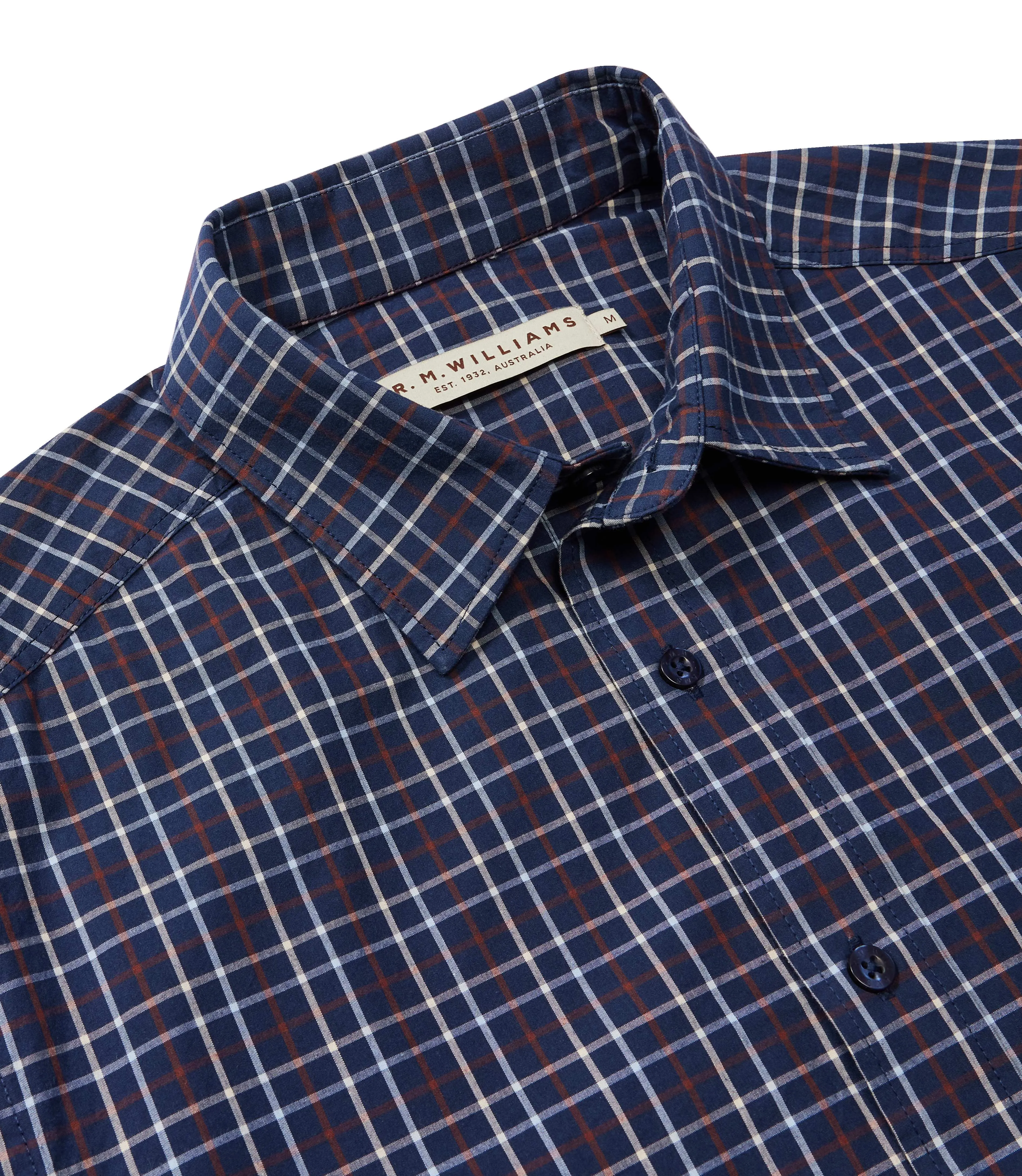 R.M.Williams - Classic Shirt - Check - Navy, Red & Cream