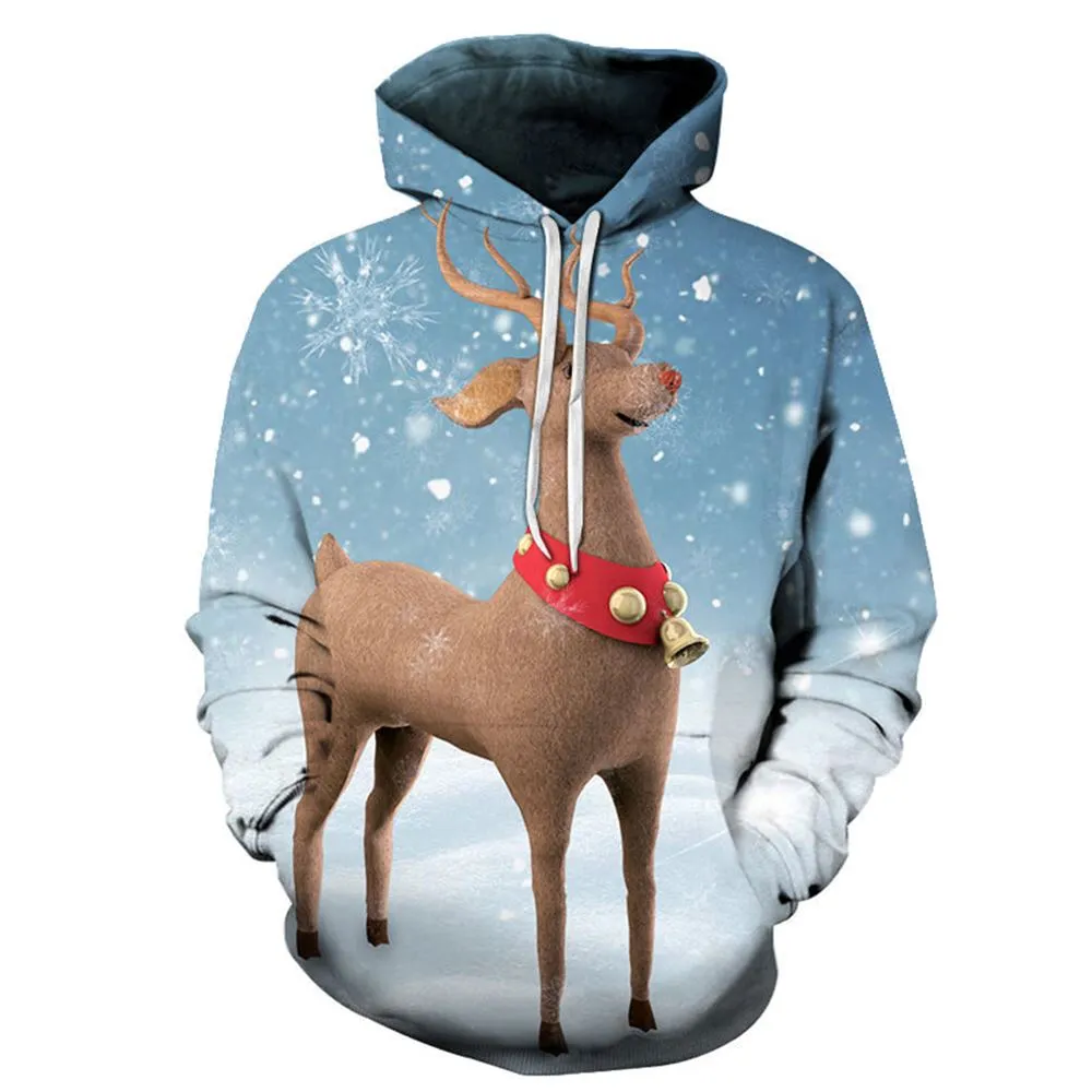 Rudolph Red Nosed Reindeer Christmas All Over Print 3D Hoodie For Men And Women, Christmas Gift, Warm Winter Clothes, Best Outfit Christmas