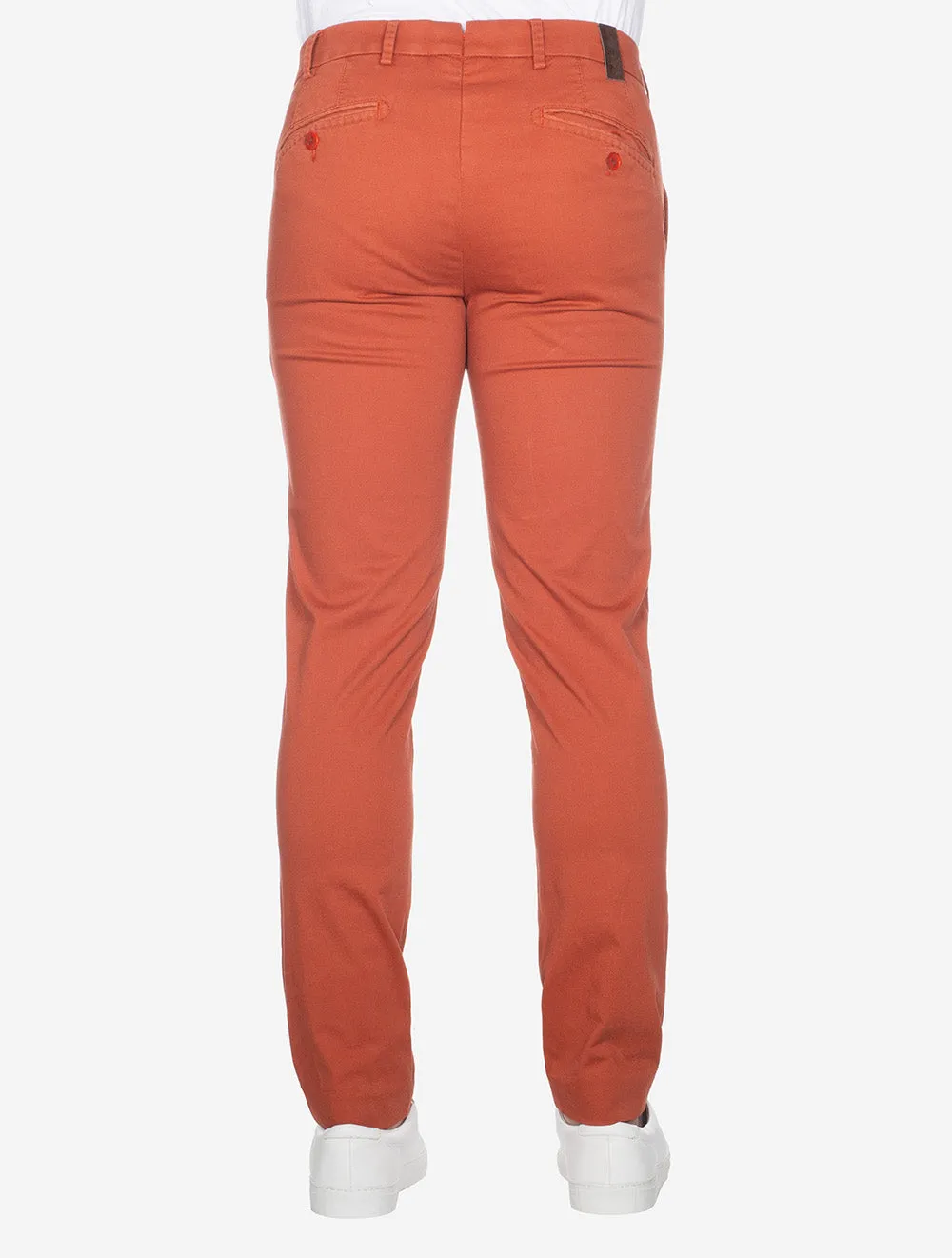 Rust Stretch Cotton Chino