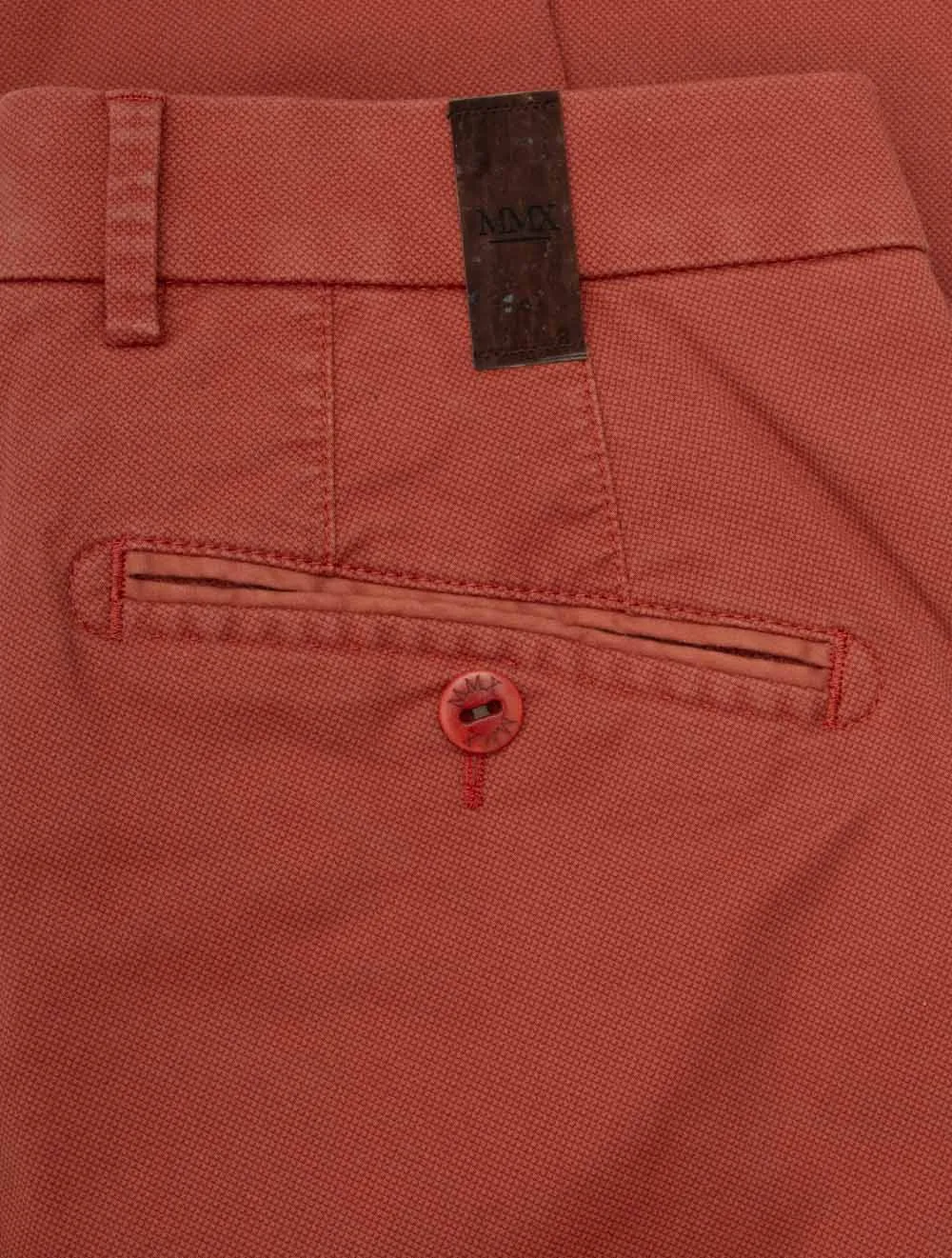 Rust Stretch Cotton Chino