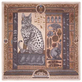 Sabina Savage "Bastet's Bounty" Gifts For The Gods, Silk Twill Rose/Pewter 42cm Scarf