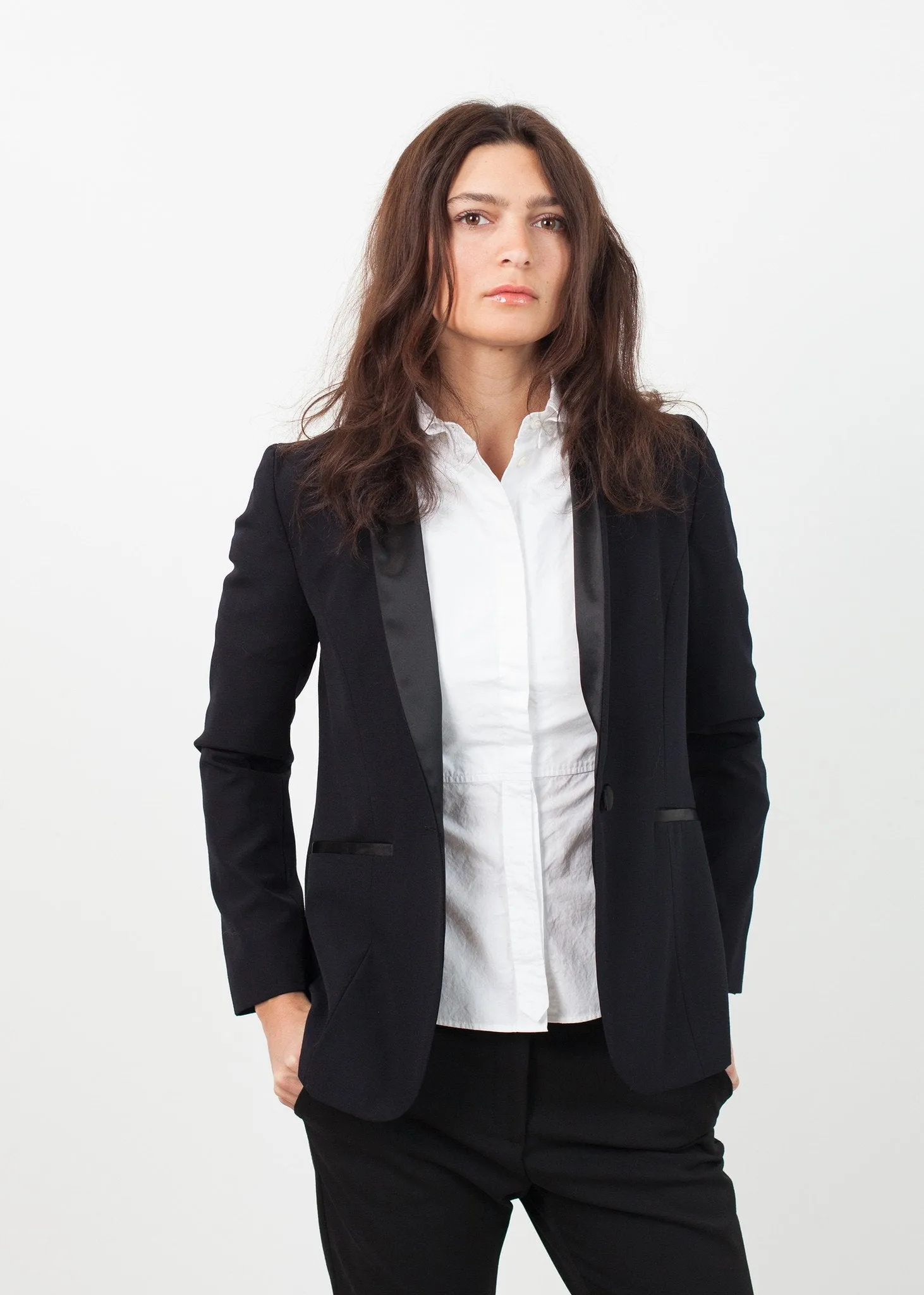 Shawl Collar Blazer in Black