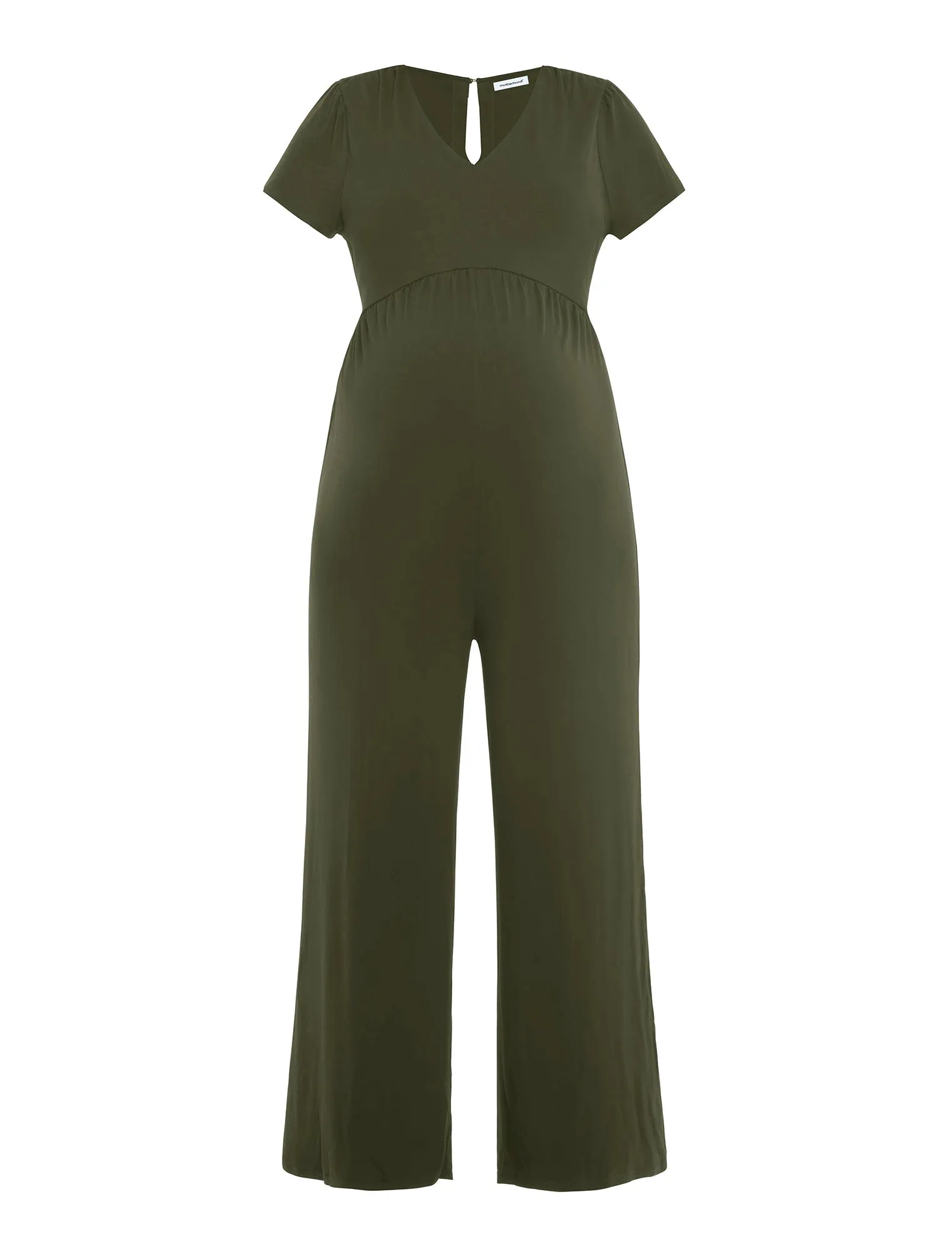 Short Sleeve V-Neck Jumpsuit