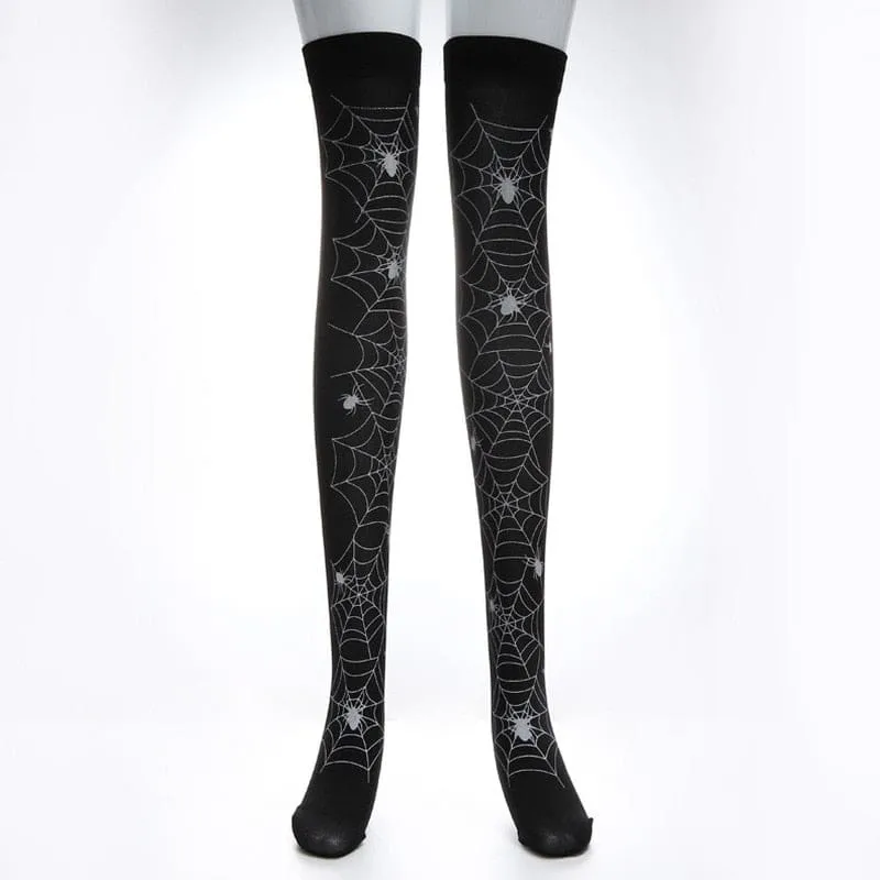 Skull n Bones Thigh Highs