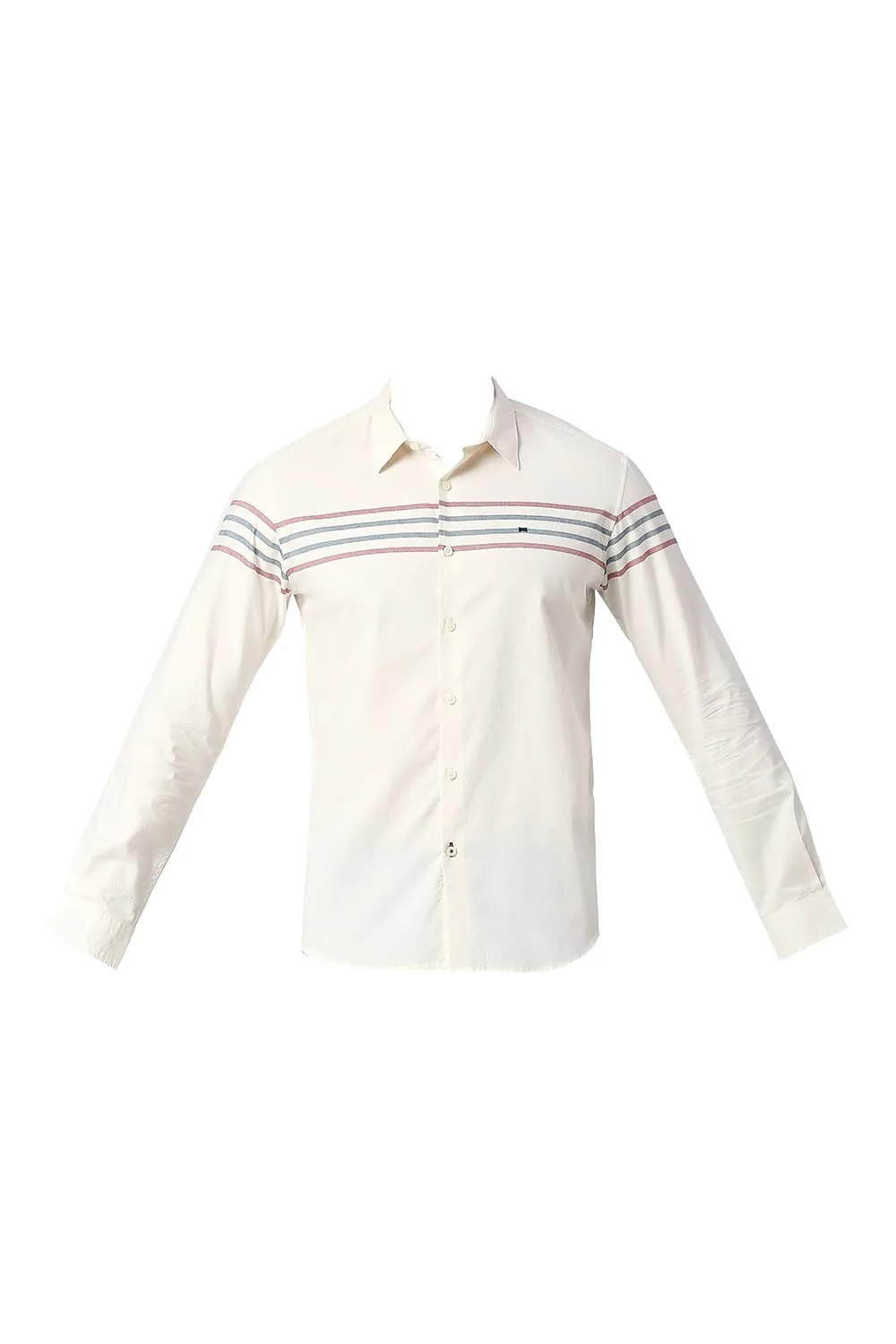 Slim Fit Cotton Oxford Weft Eng Stripe Shirt