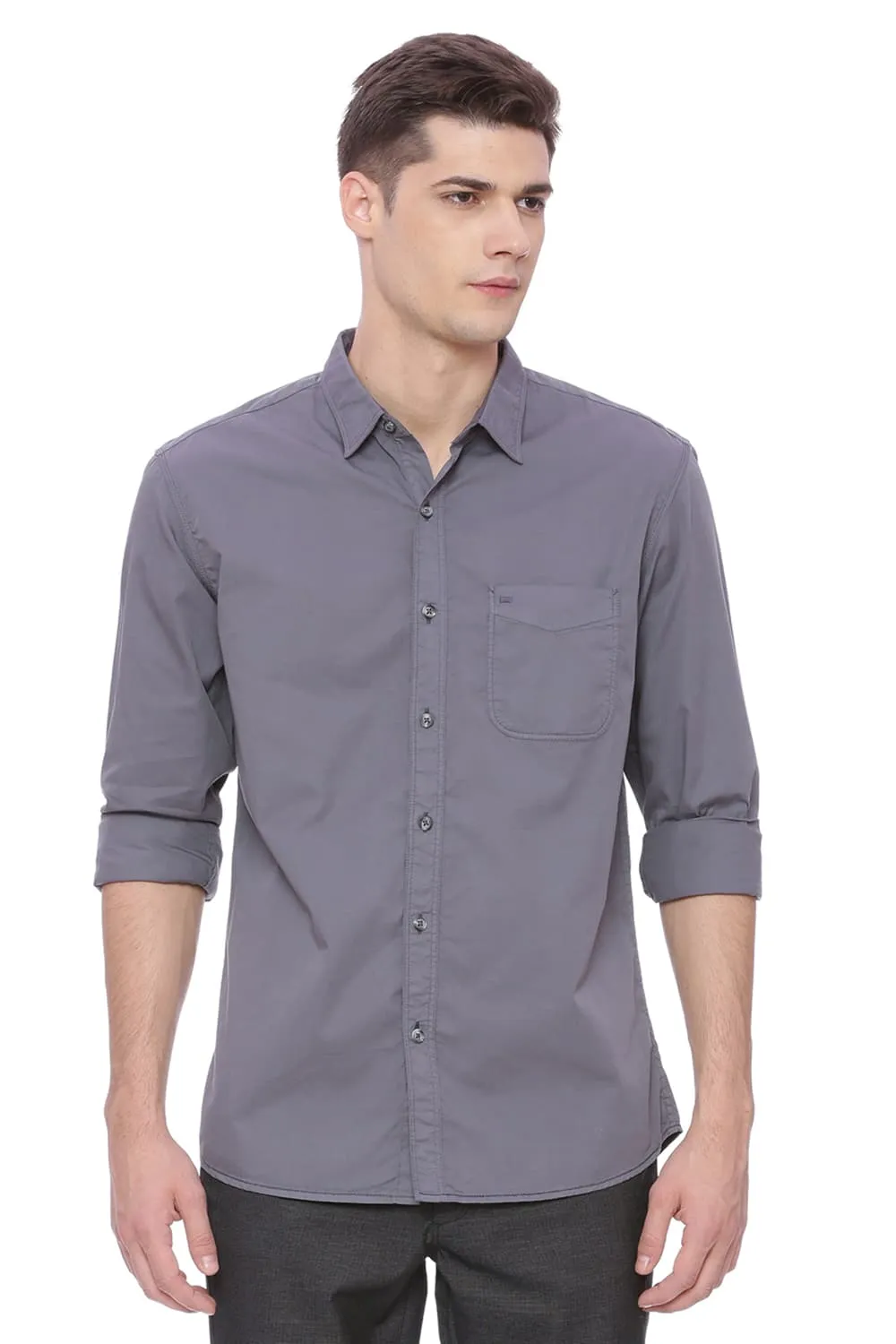 Slim Fit Garment-dyed Shirt