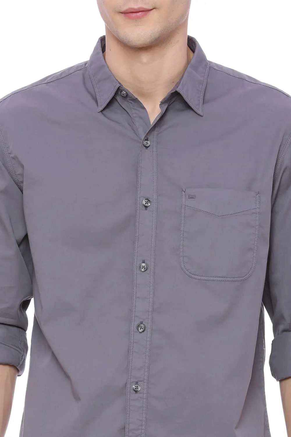 Slim Fit Garment-dyed Shirt