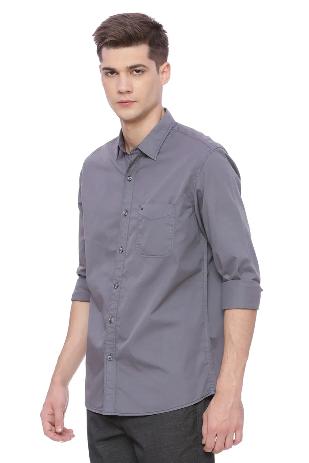 Slim Fit Garment-dyed Shirt