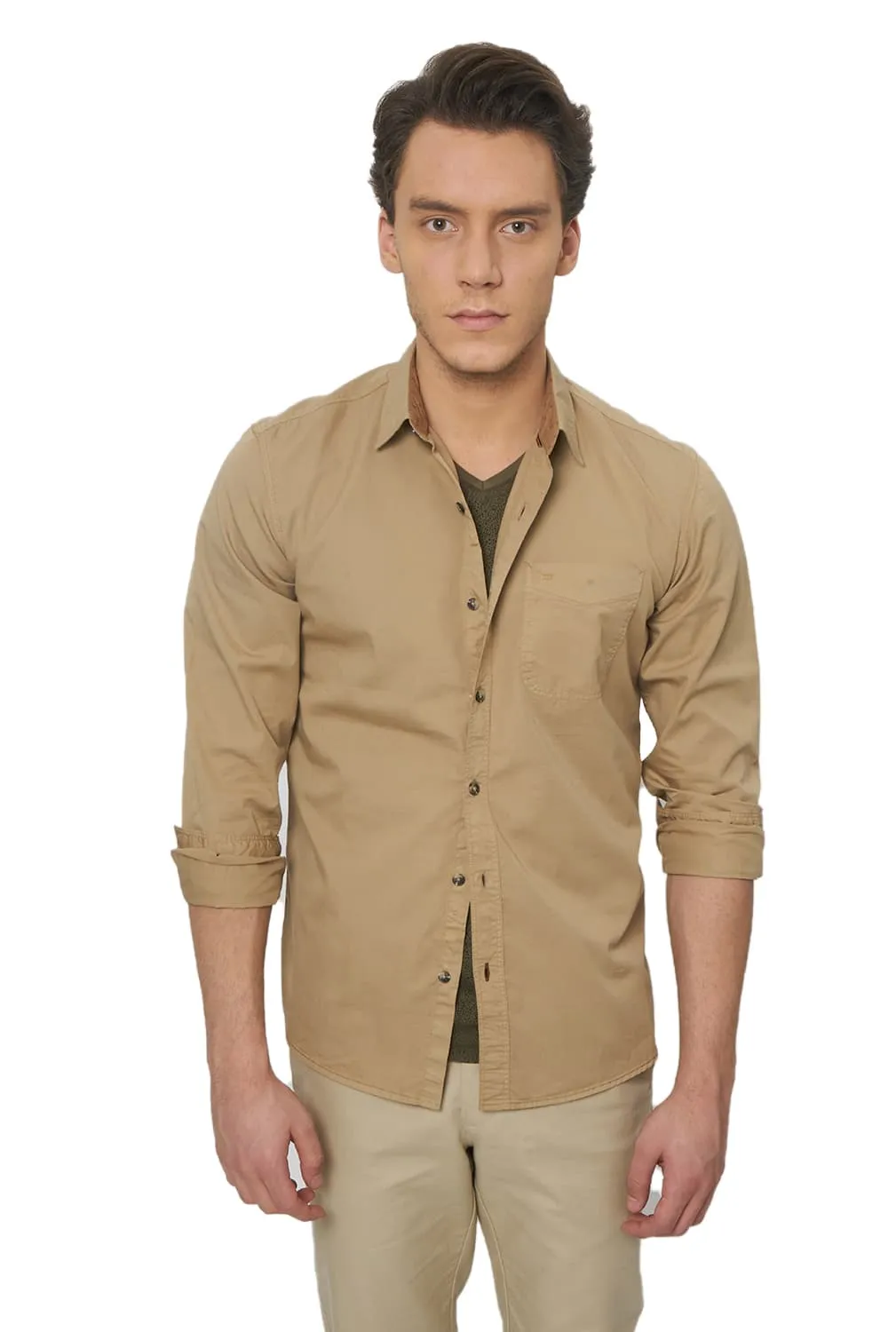 Slim Fit Garment-dyed Shirt