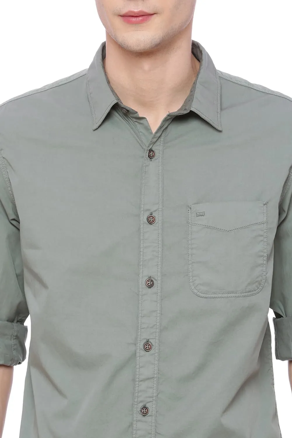 Slim Fit Garment-dyed Shirt