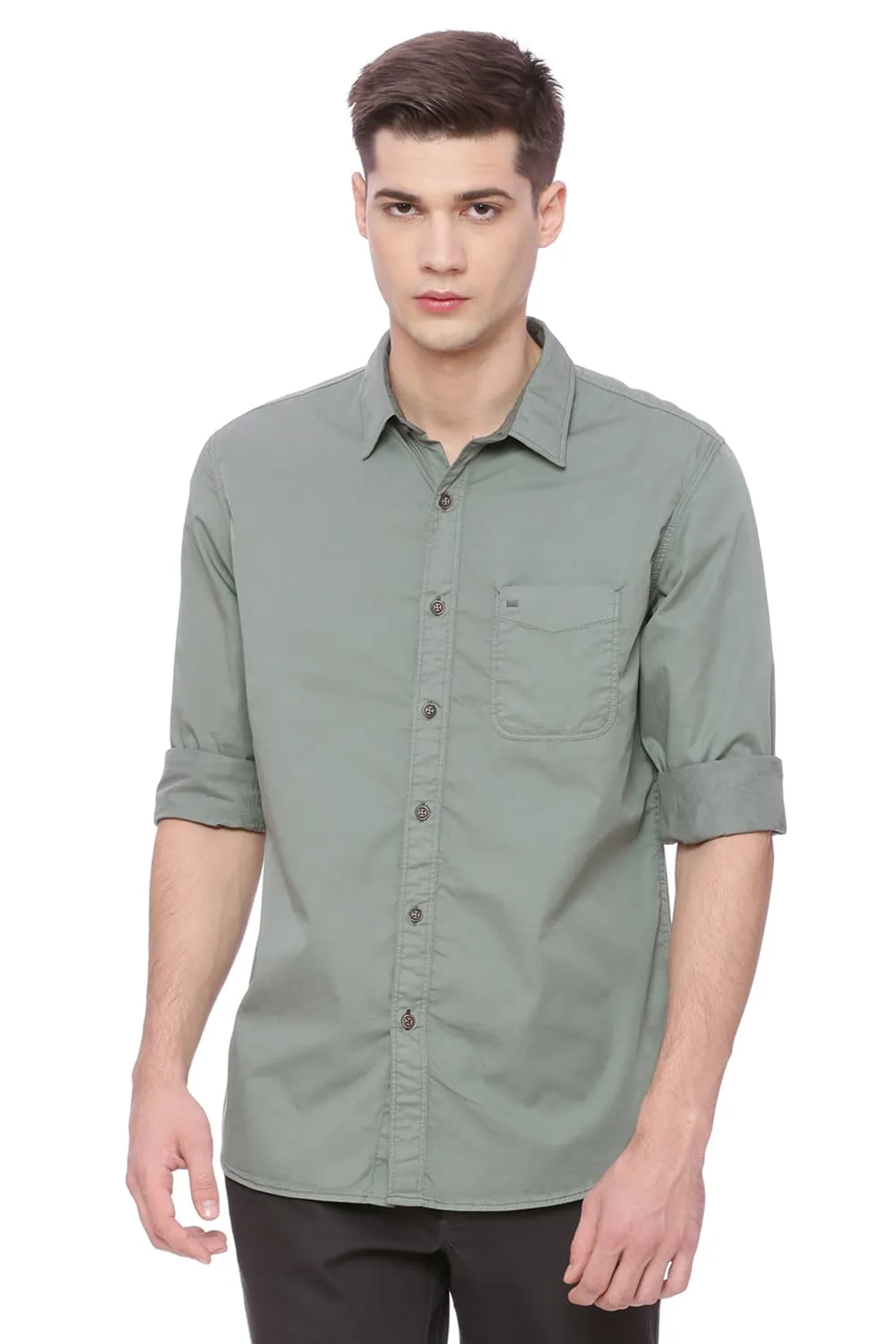 Slim Fit Garment-dyed Shirt