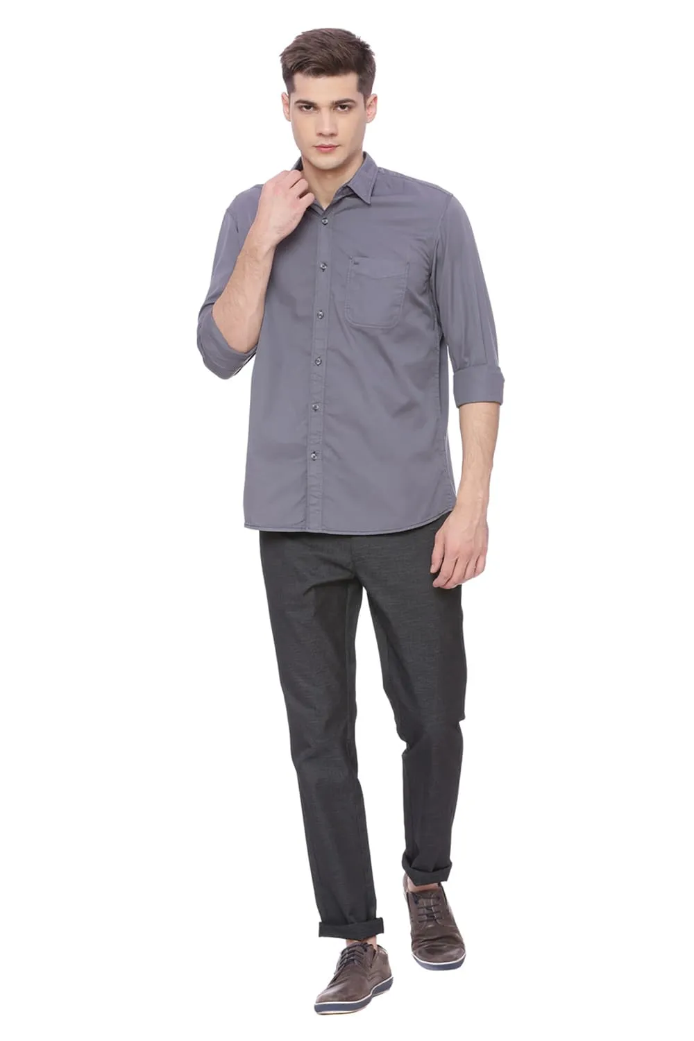 Slim Fit Garment-dyed Shirt