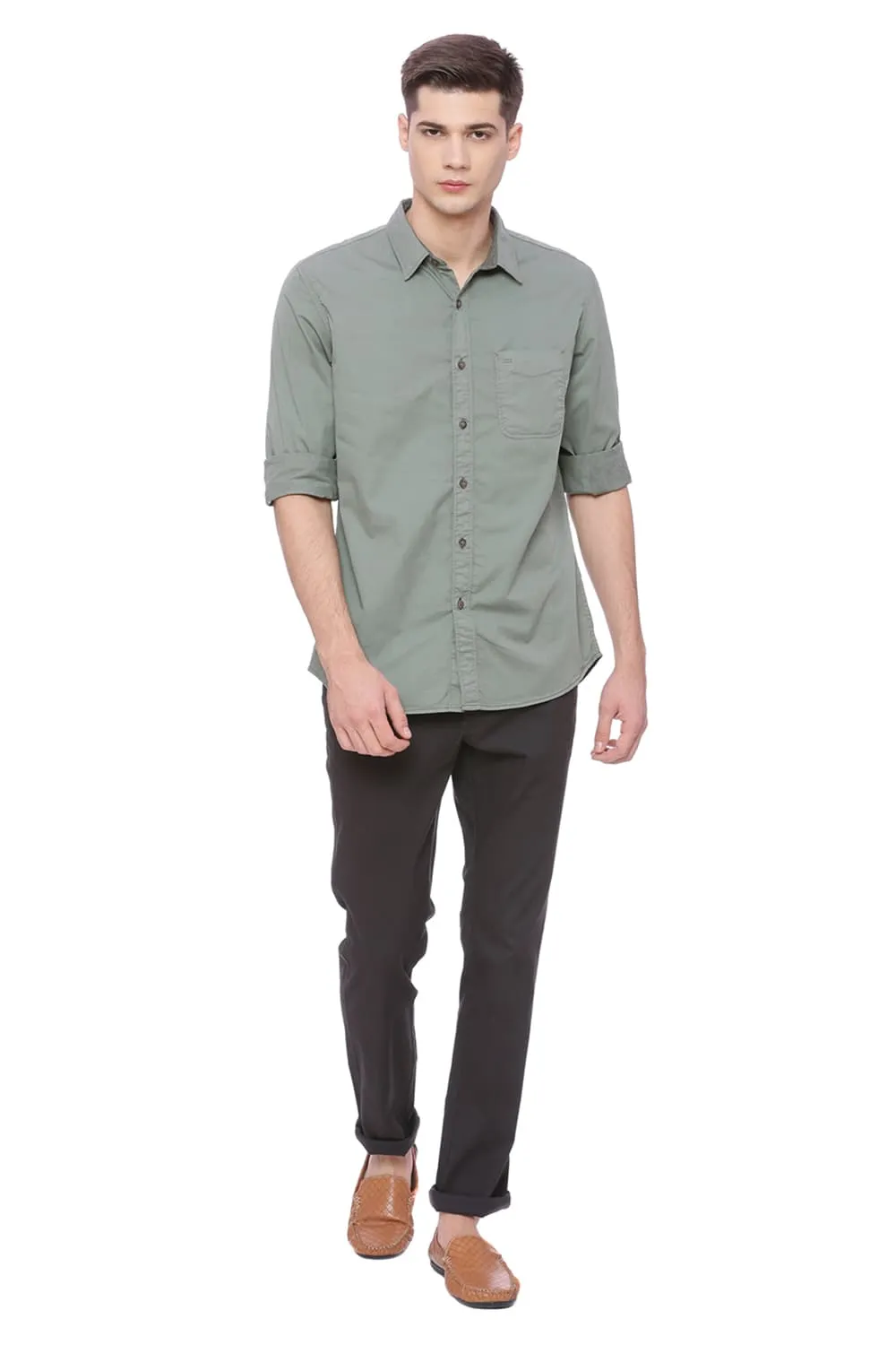 Slim Fit Garment-dyed Shirt