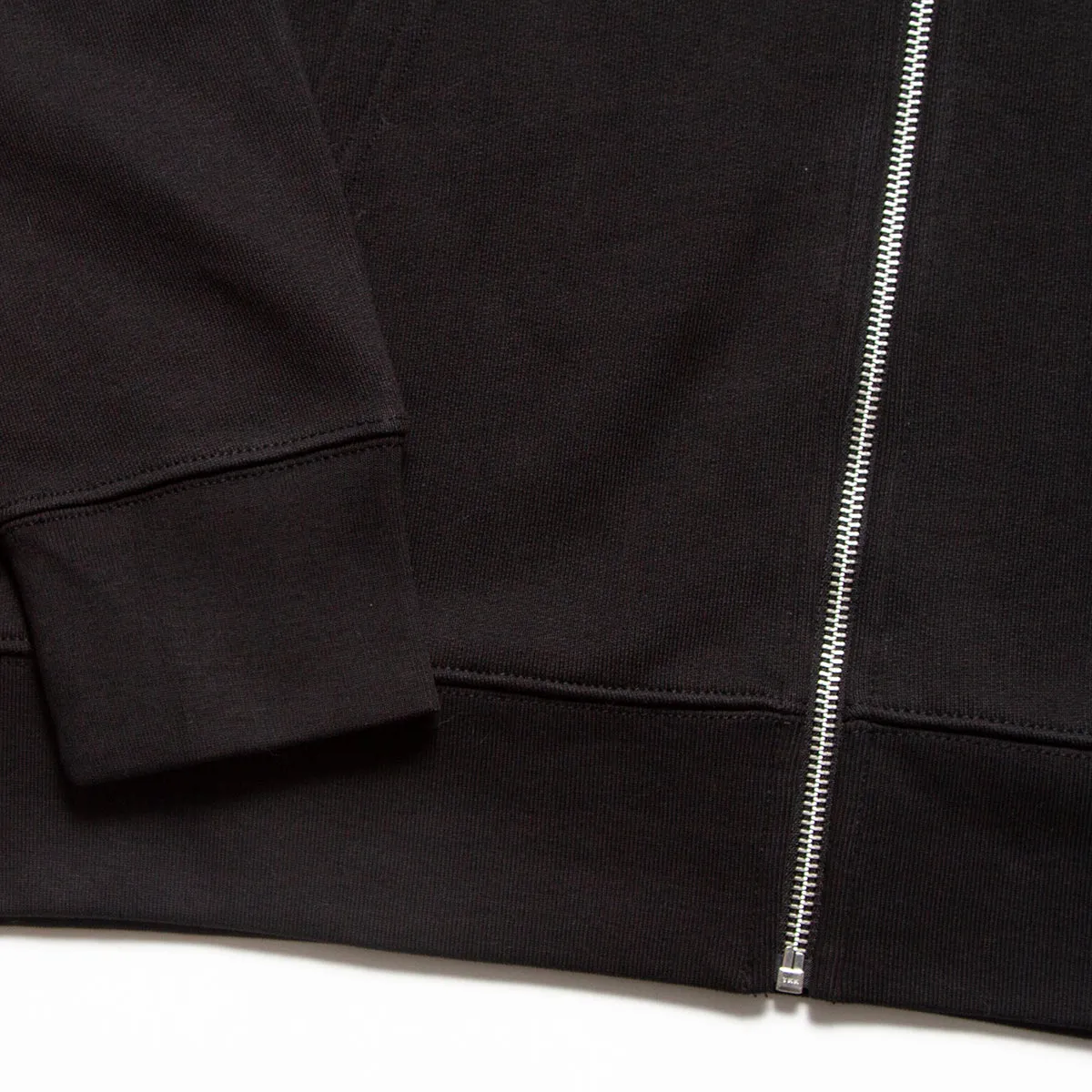 Smiley Crest - Zipped Hood - Black