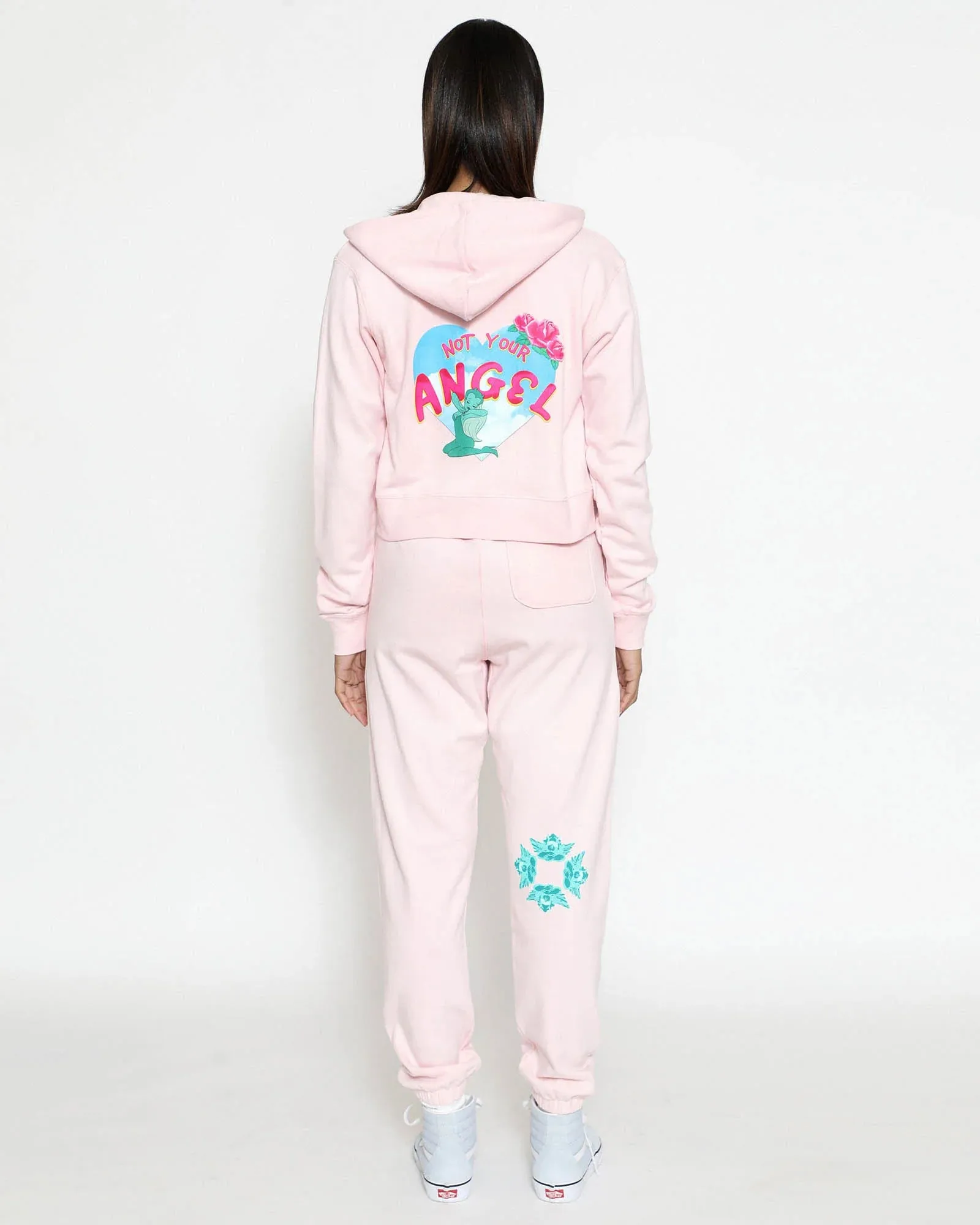 Sorry Siren Pink Zip Up Hoodie