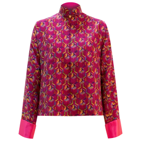 SPARKLE BY KAREN CHAN x  HK Heritage Museum【PUZZLE CUBE】100% Silk Mini Tang Jacket / Mini Kung Fu Jacket (我們的兒時玩意) (扭計骰)