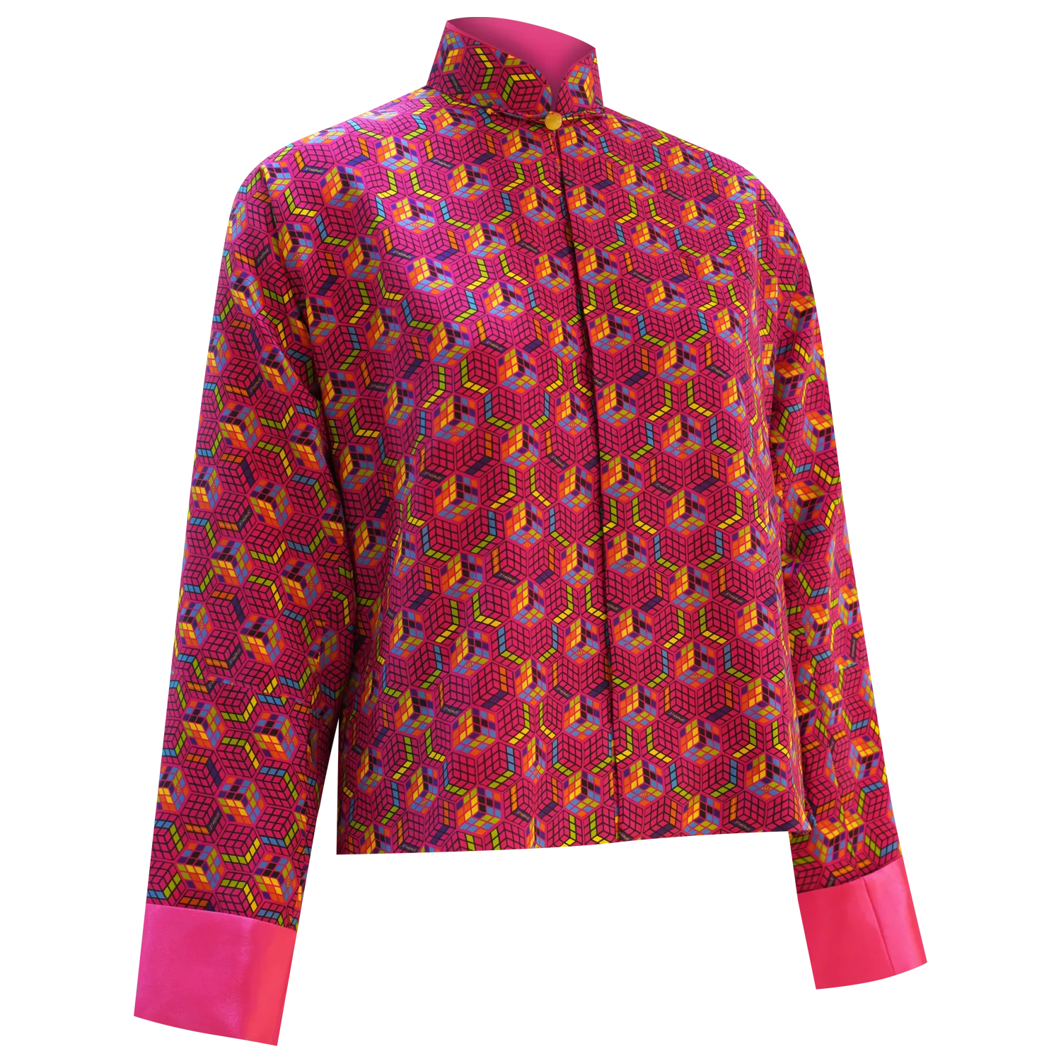 SPARKLE BY KAREN CHAN x  HK Heritage Museum【PUZZLE CUBE】100% Silk Mini Tang Jacket / Mini Kung Fu Jacket (我們的兒時玩意) (扭計骰)