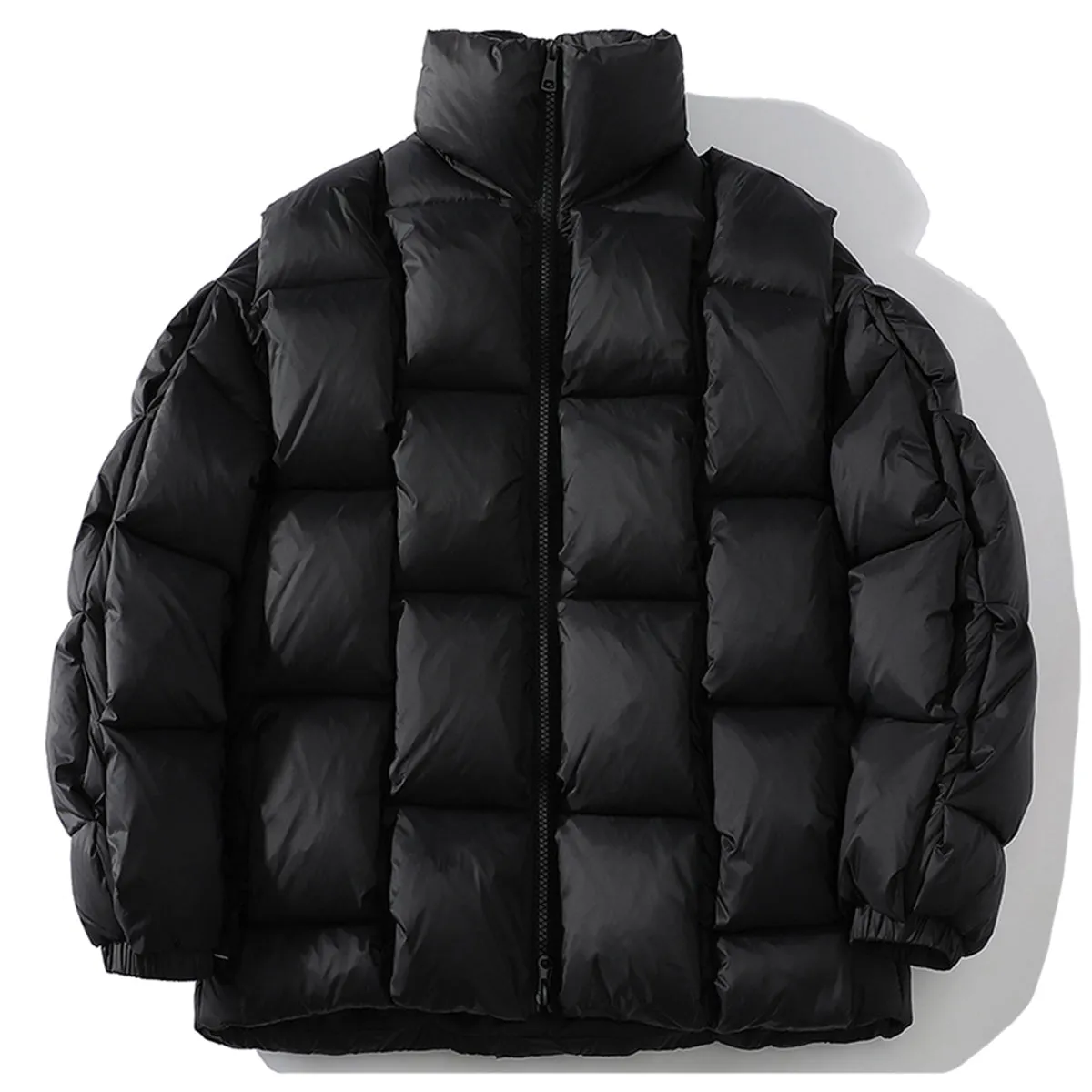 Square Weave Puffy Vest Jacket