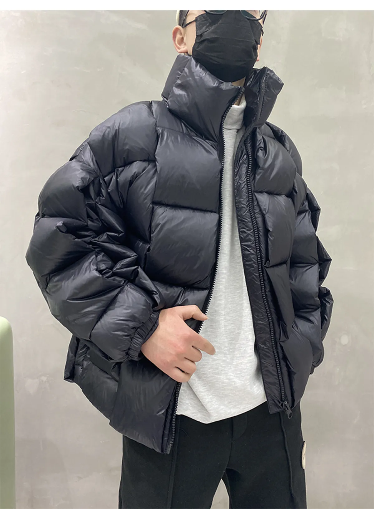 Square Weave Puffy Vest Jacket