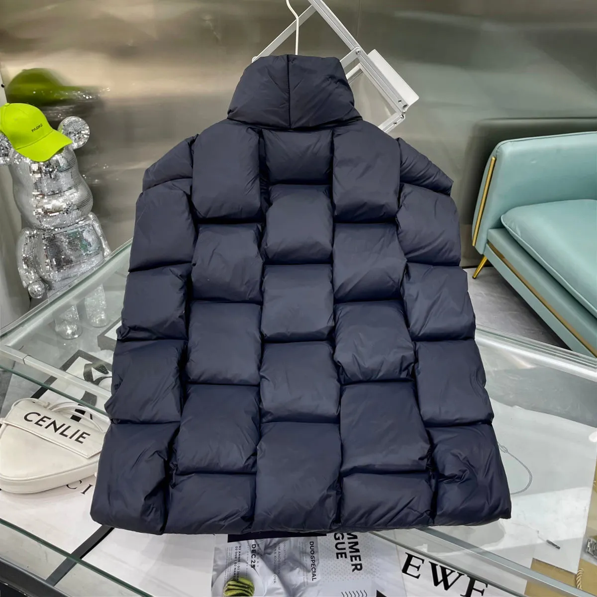 Square Weave Puffy Vest Jacket