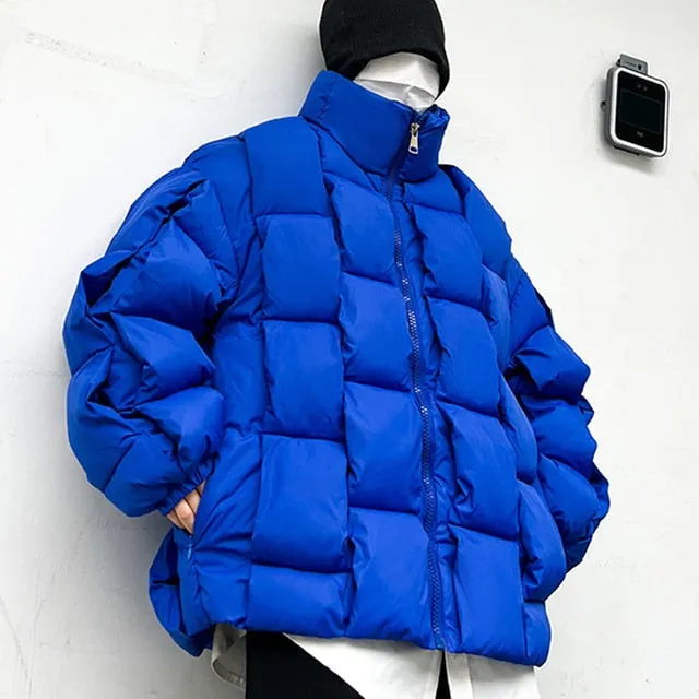 Square Weave Puffy Vest Jacket