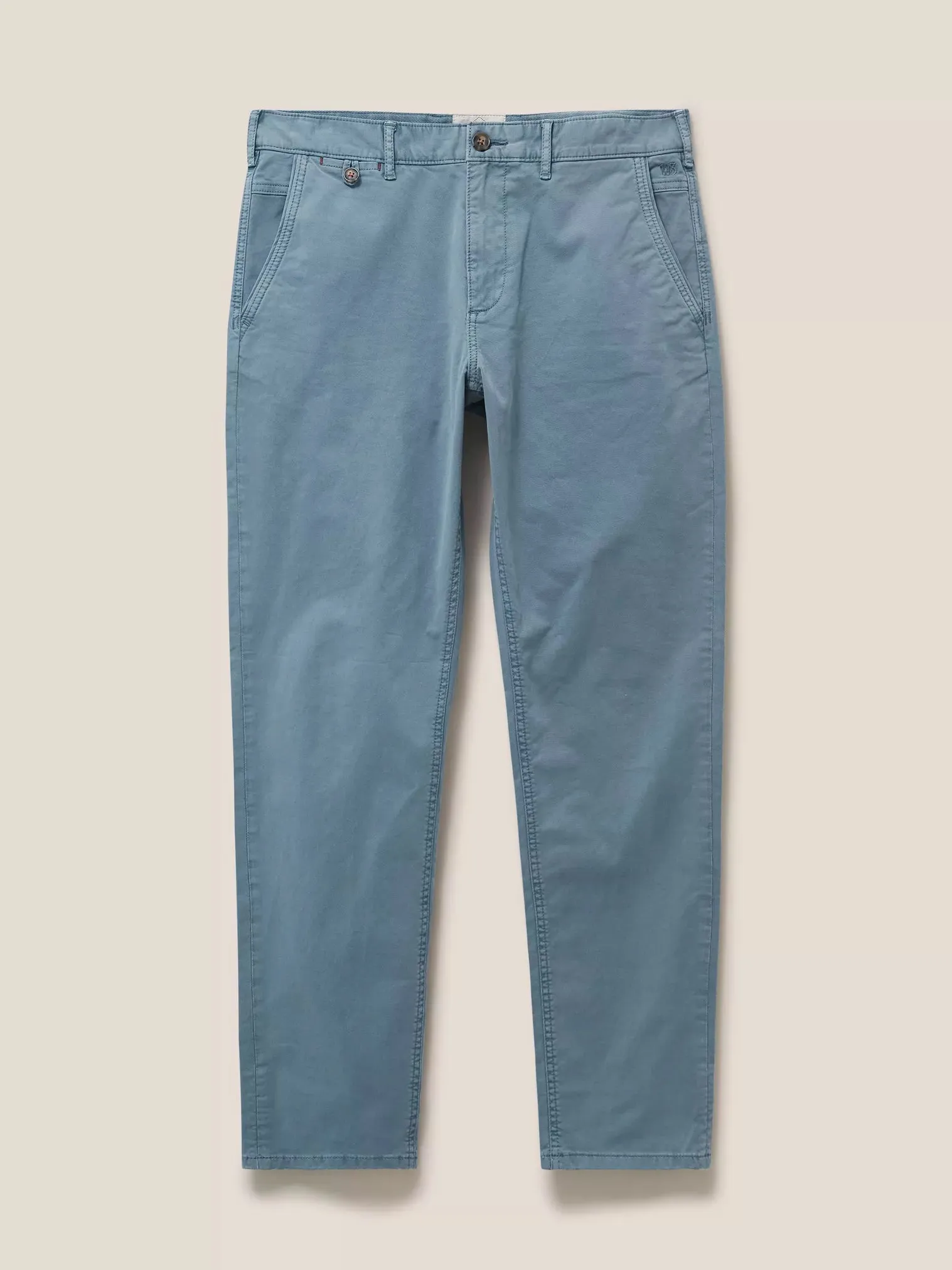 Sutton Organic Chino Trousers - Mid Blue