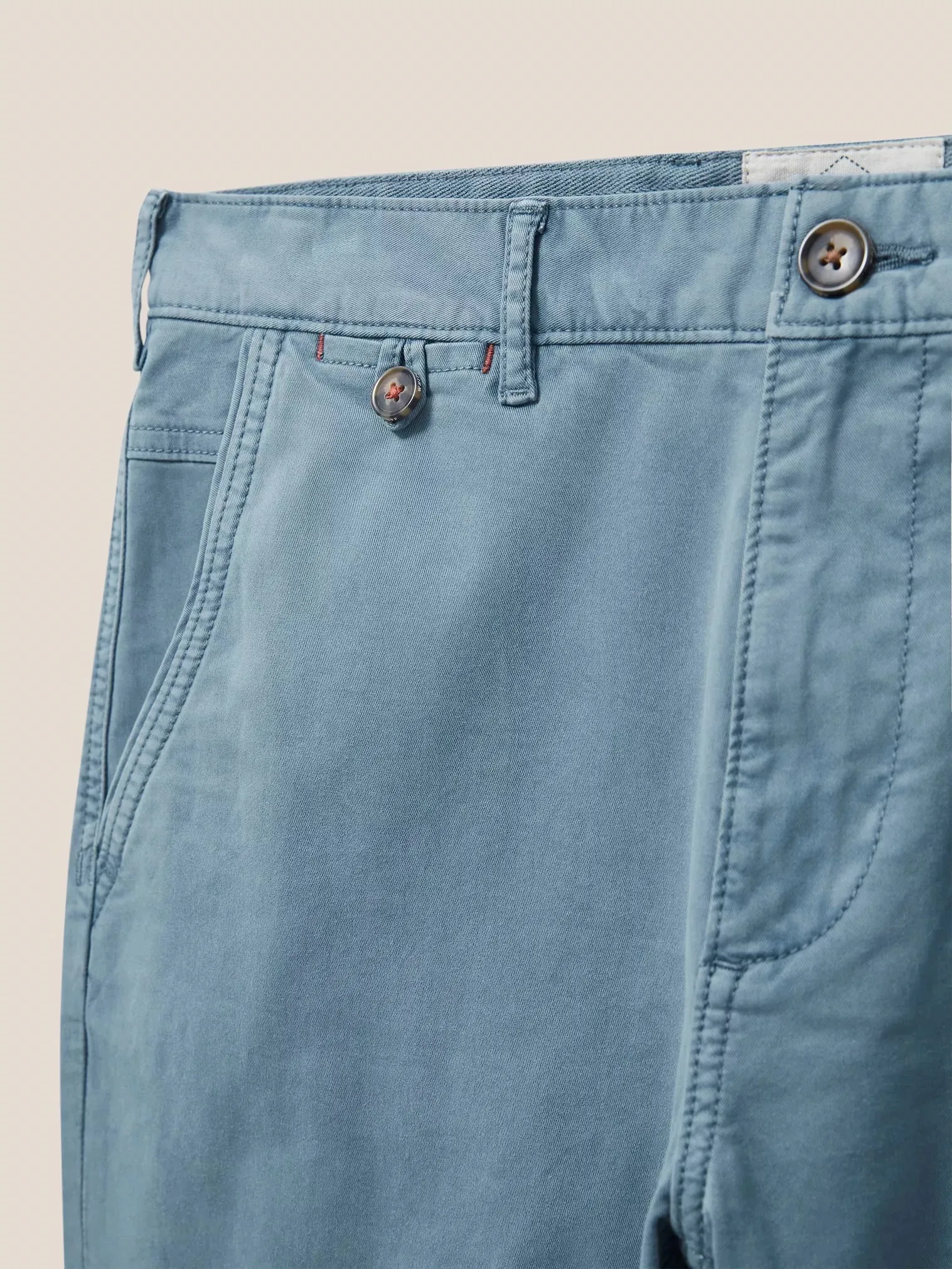 Sutton Organic Chino Trousers - Mid Blue