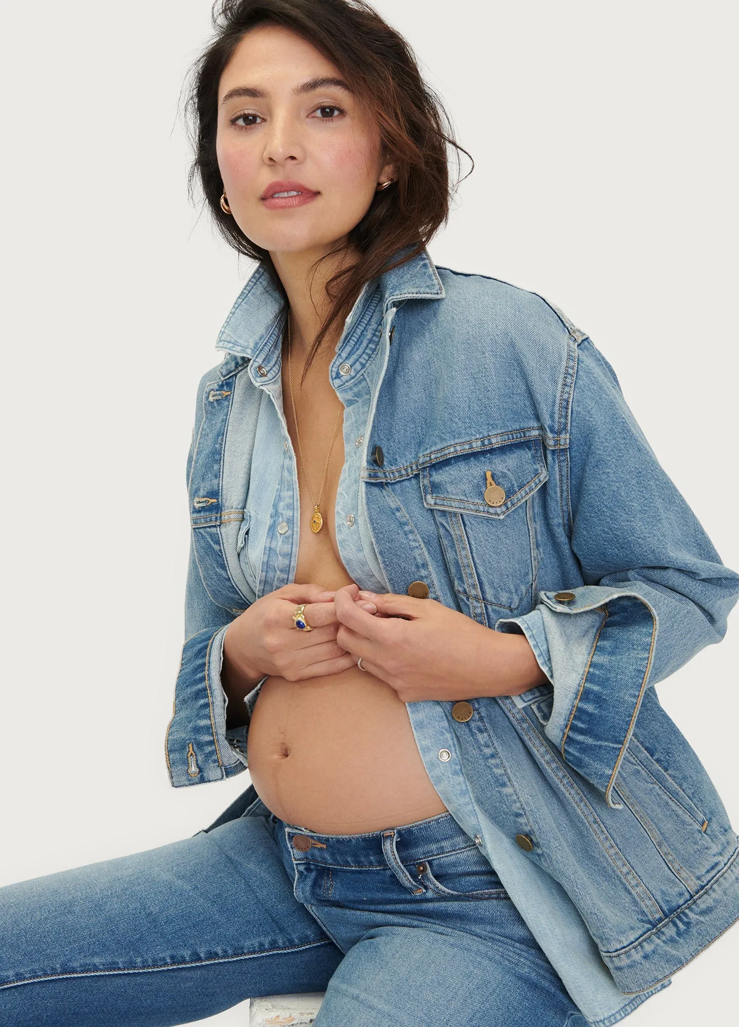 The Classic Maternity Jean Jacket