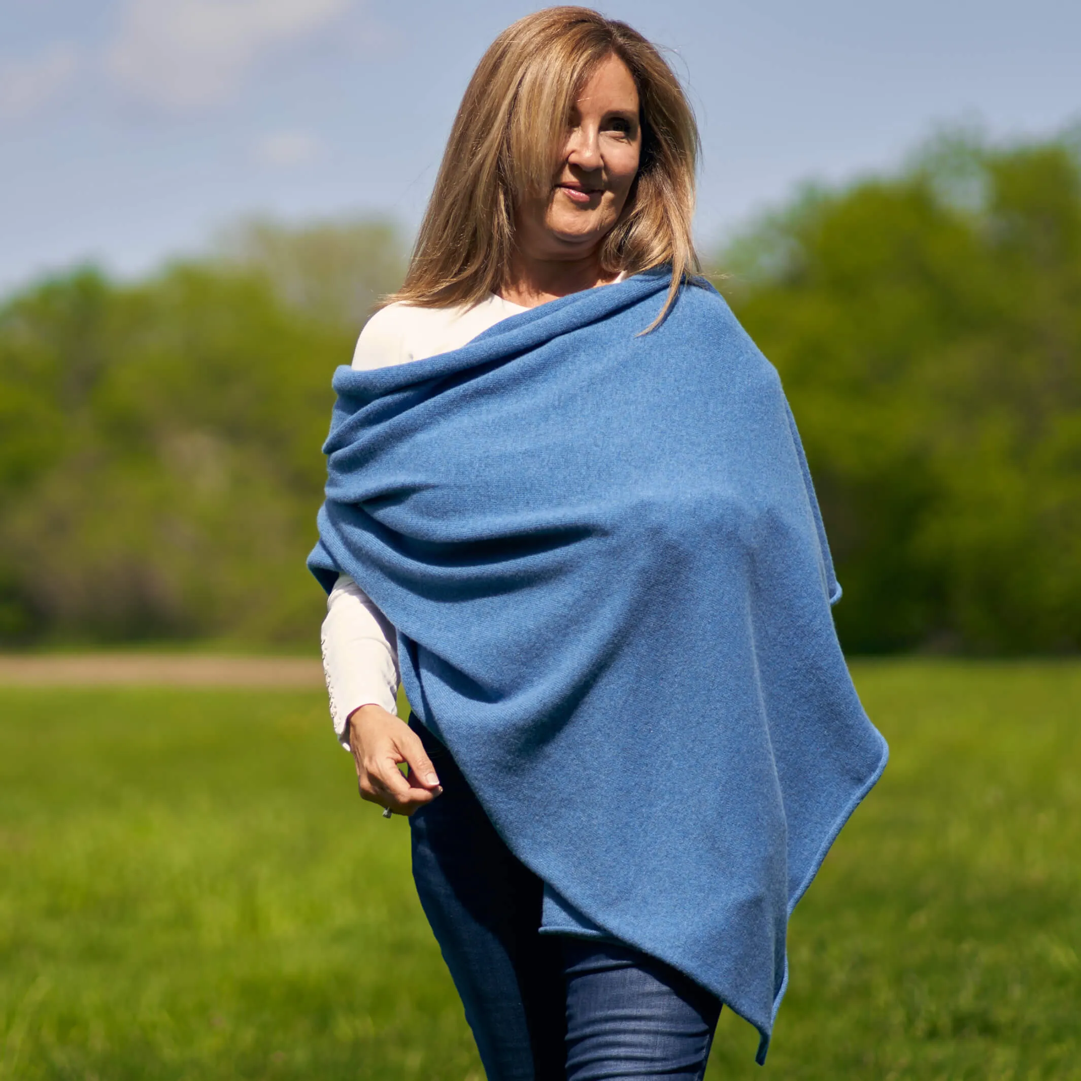 The Heather 4-Ply Cashmere Shawl Wrap