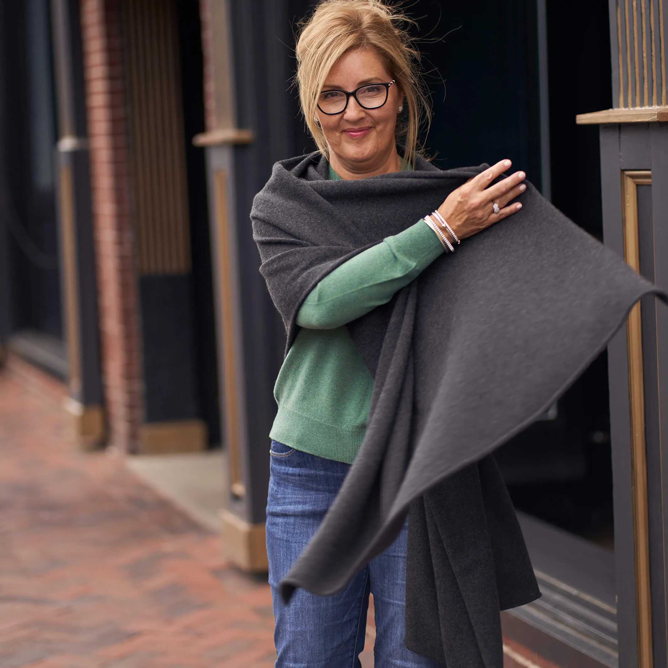 The Heather 4-Ply Cashmere Shawl Wrap