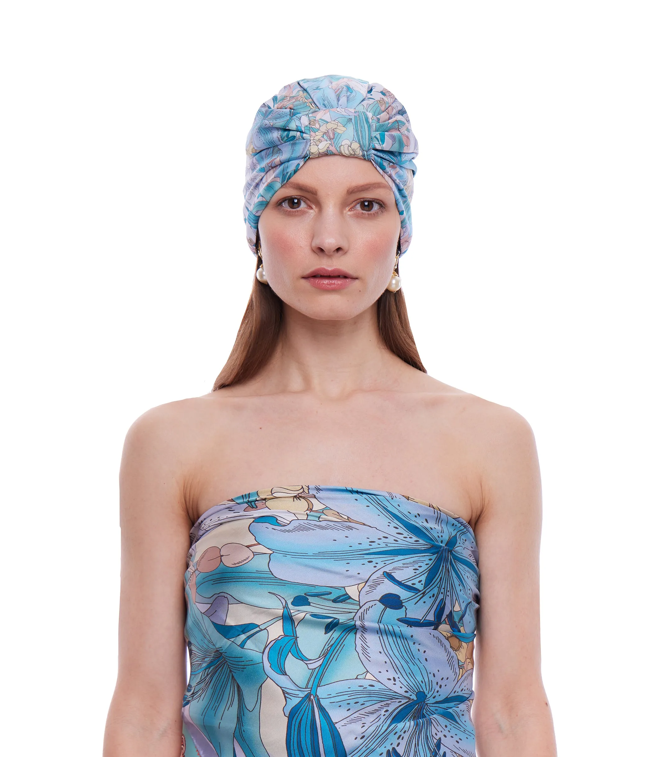 The Lily Bouquet Silk Turban